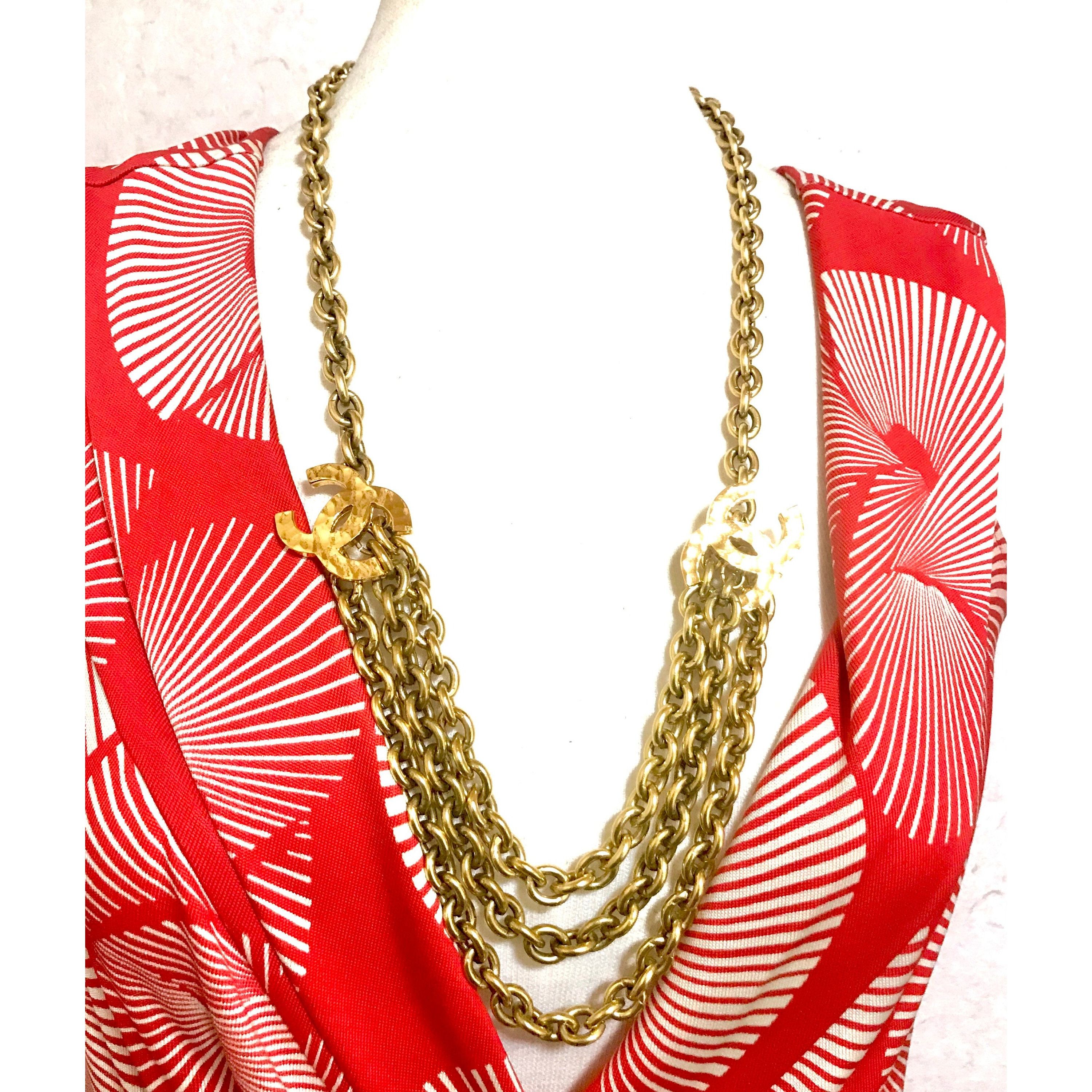 Chanel Vintage CHANEL gold chain belt with triple layer chains Size ONE SIZE - 9 Thumbnail