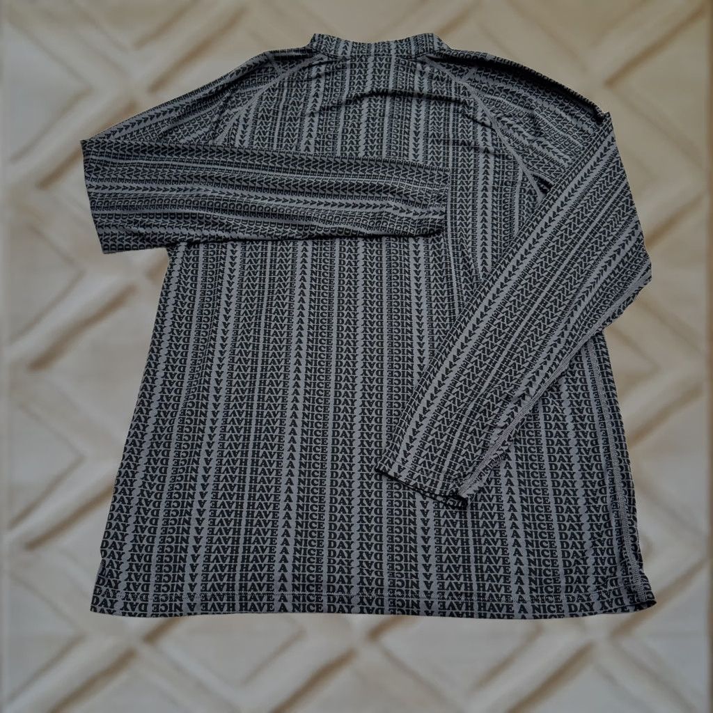 Vintage Saxx Viewfinder Half Zip Long Sleeve Baselayer Shirt Mens Medium Black Gray Wool Size US M / EU 48-50 / 2 - 1 Thumbnail