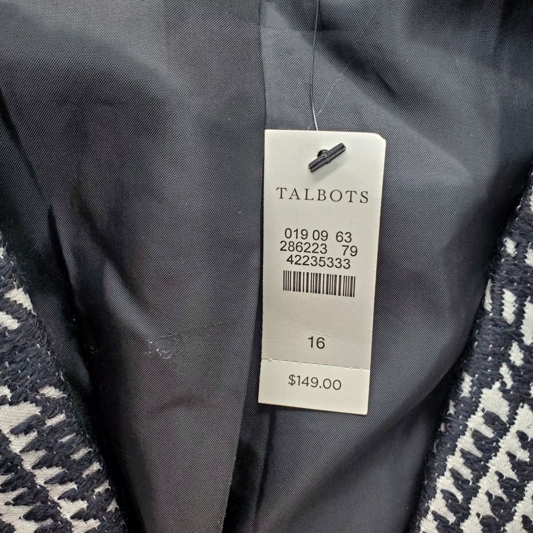 Talbots Talbots Vest Womens 16 Blazer Multi Houndstooth Glen Plaid Sleeveless One Button Size XXL / US 16-18 / IT 52-54 - 7 Thumbnail
