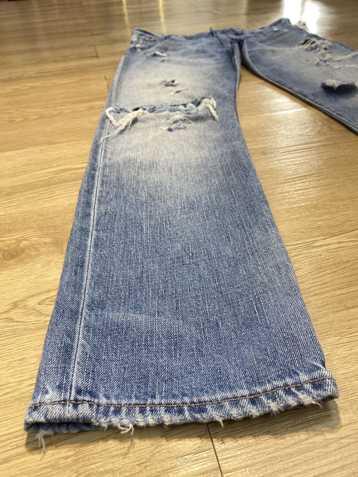 Ralph Lauren Ralph Lauren Blue Wash Style Distress Jeans Size US 34 / EU 50 - 5 Thumbnail