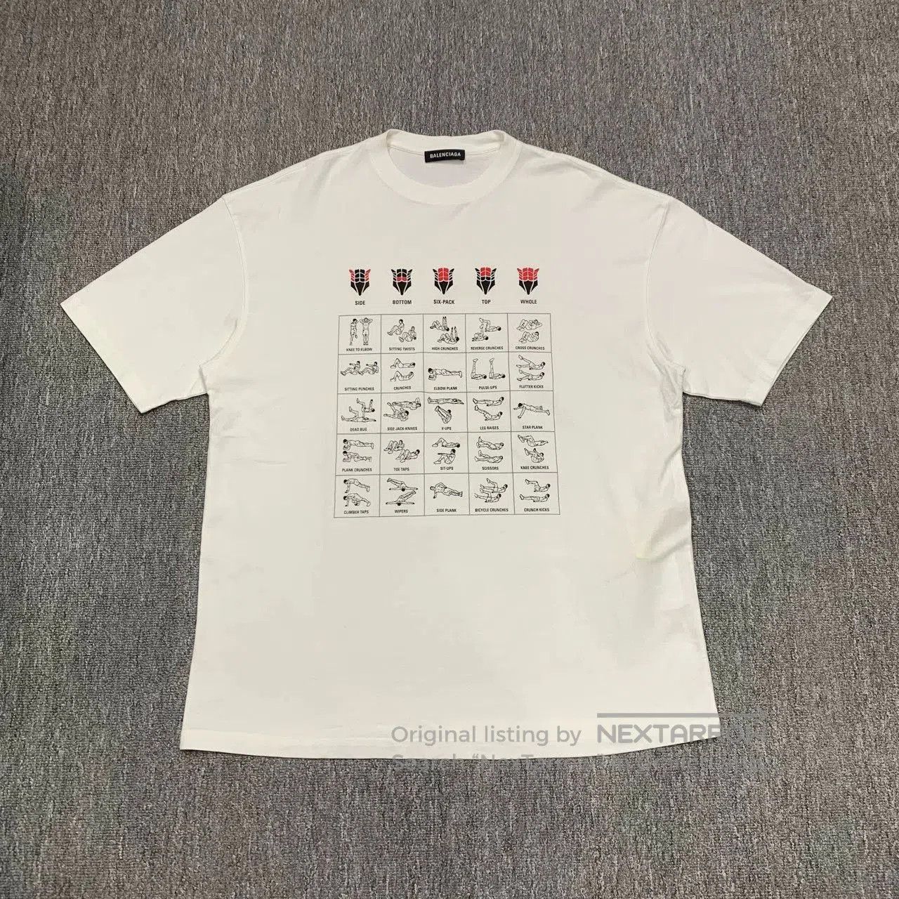 Balenciaga Balenciaga White Gymnast Short Sleeve Tee. Size US S / EU 44-46 / 1 - 1 Thumbnail