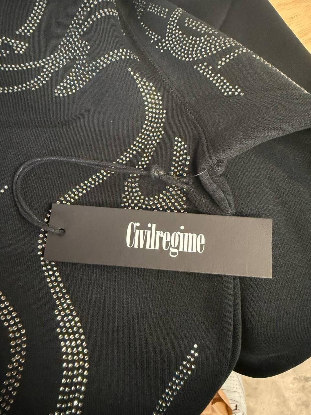 Civil Regime Civil Regime Rhinestone Flame Zip Hoodie XL Black Streetwear Size US XL / EU 56 / 4 - 5 Thumbnail