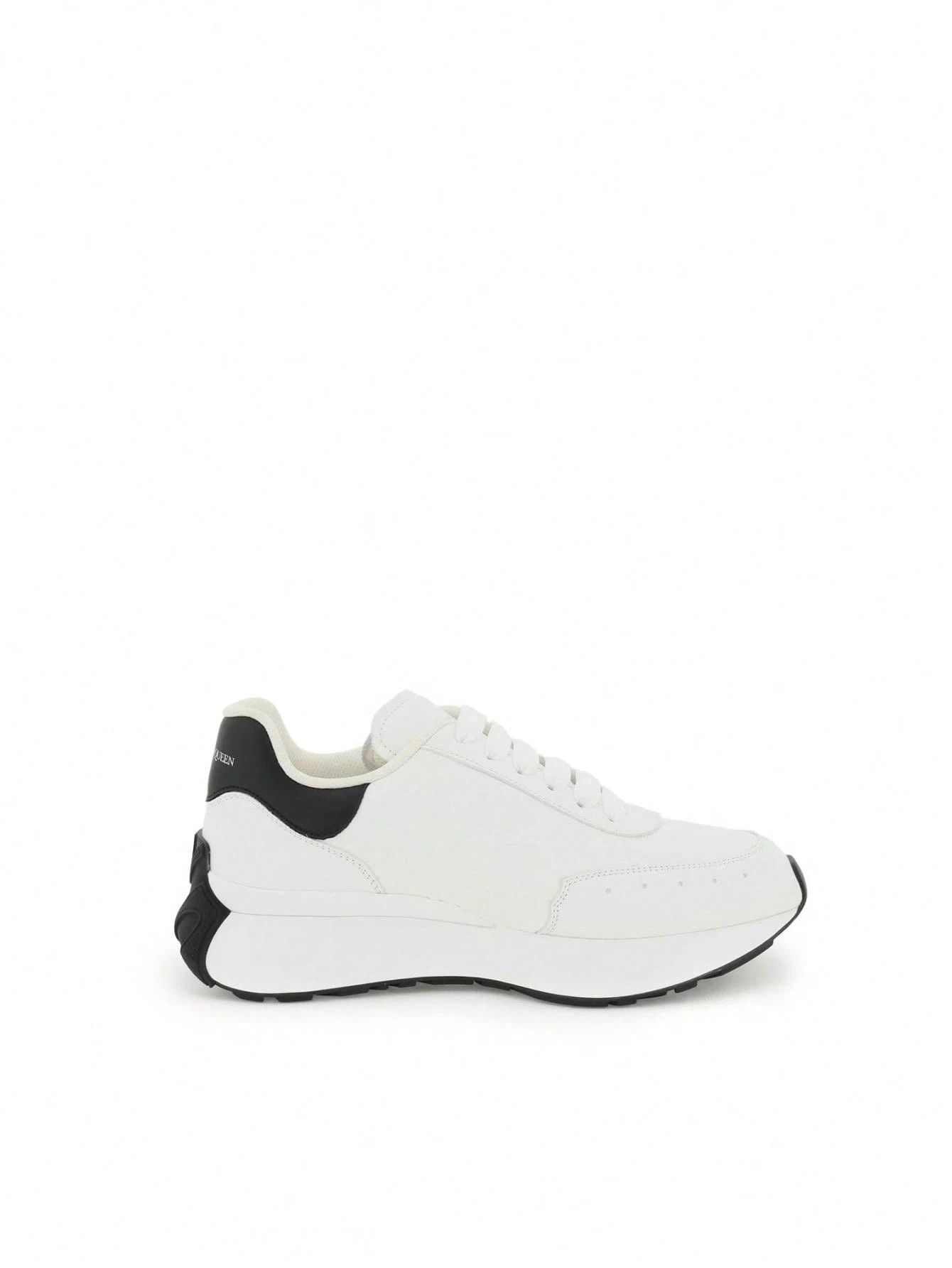 Alexander McQueen o1w1db10725 Sprint Runner in White/Black Size US 5.5 / EU 38 - 1 Thumbnail