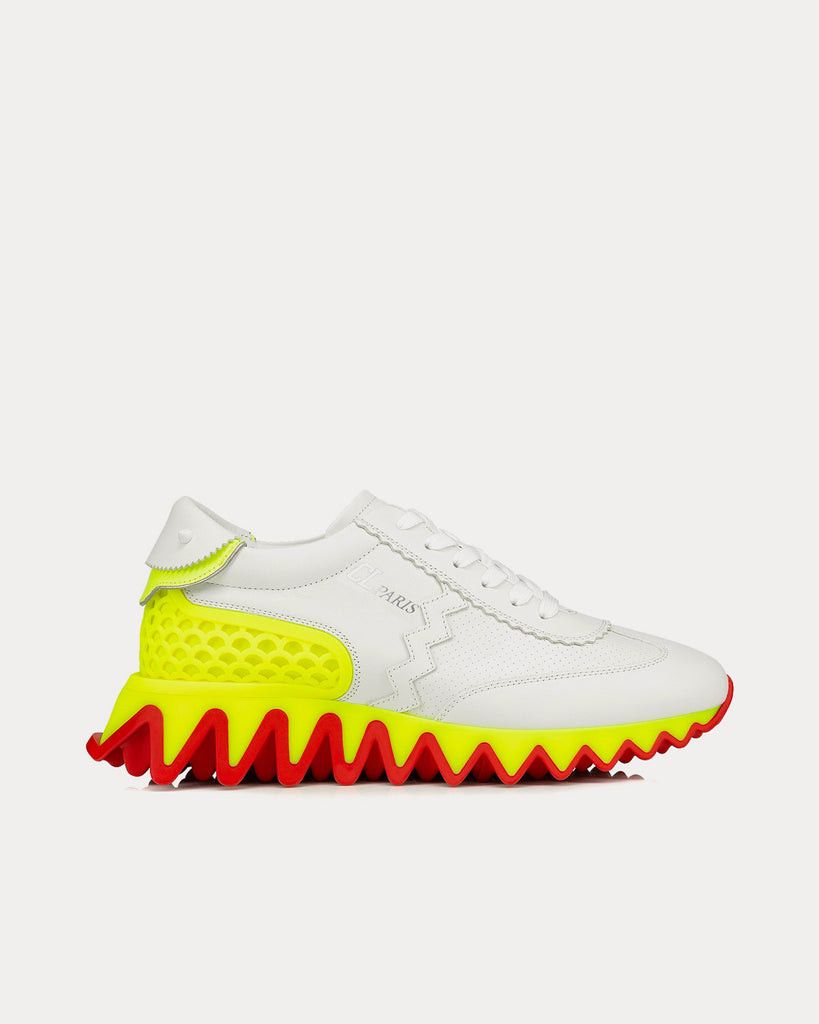 image of Christian Louboutin Loubishark White / Yellow Low Top Sneakers, Men's (Size 6)
