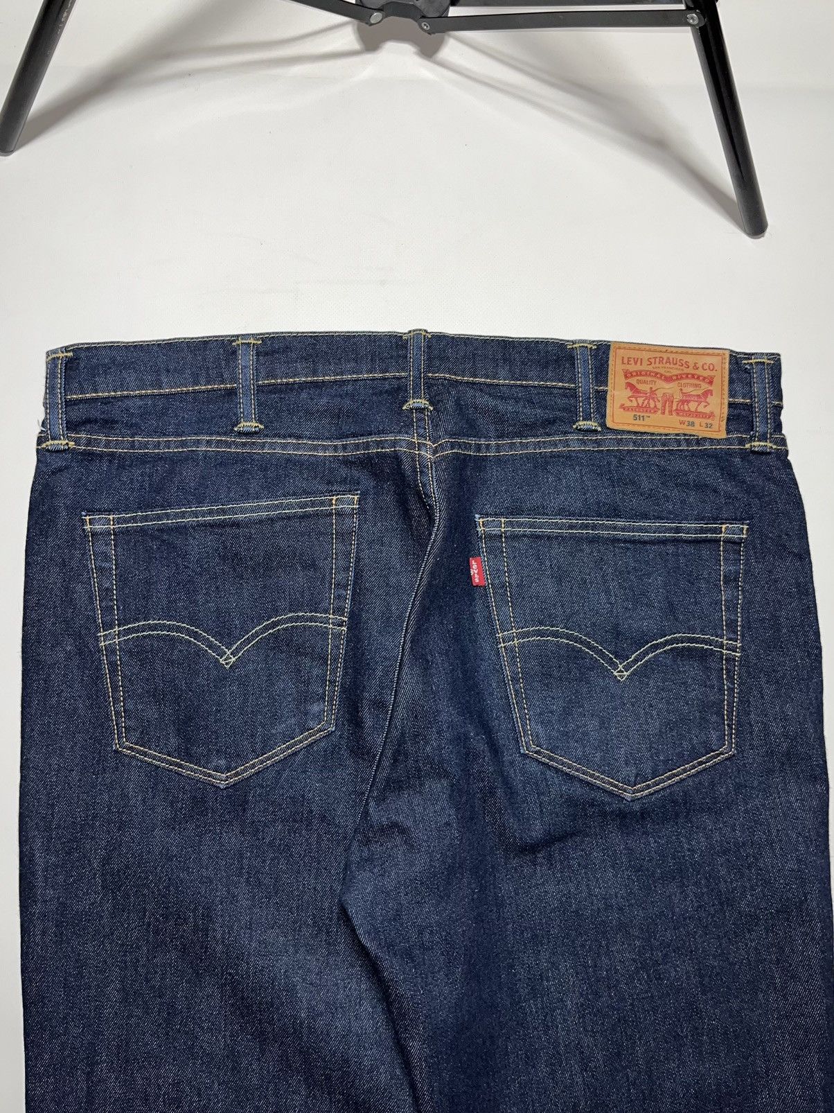 Levi's Levis 511 Straight Fit Jeans Stretch Jeans Color Rinsed Blue Size US 38 / EU 54 - 3 Thumbnail