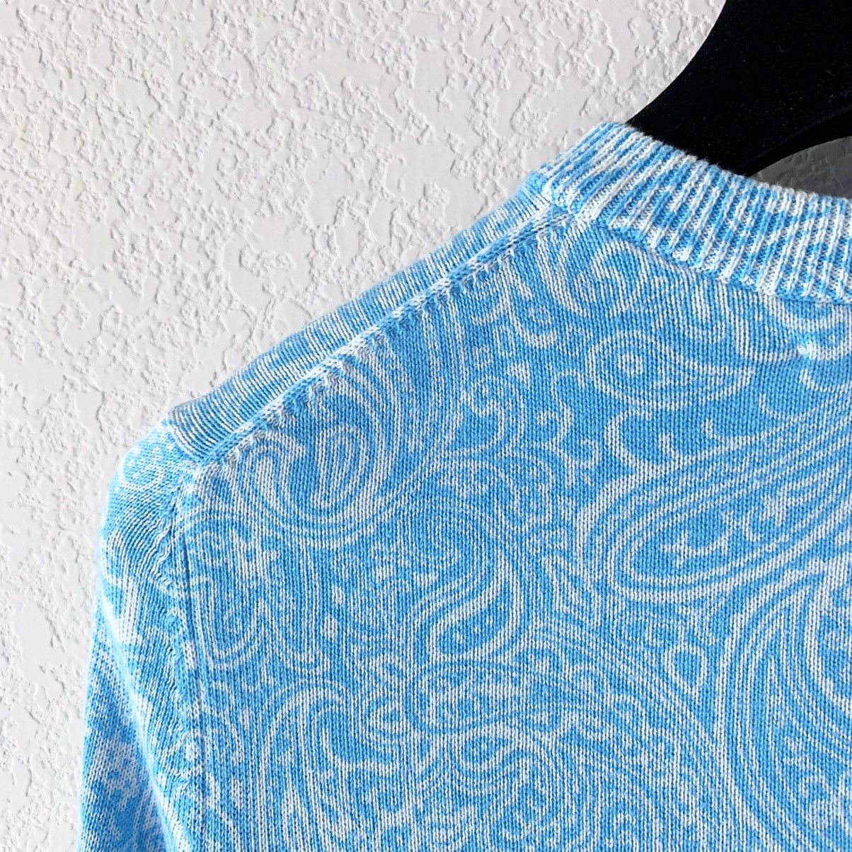 Y2K paisley blue cardigan