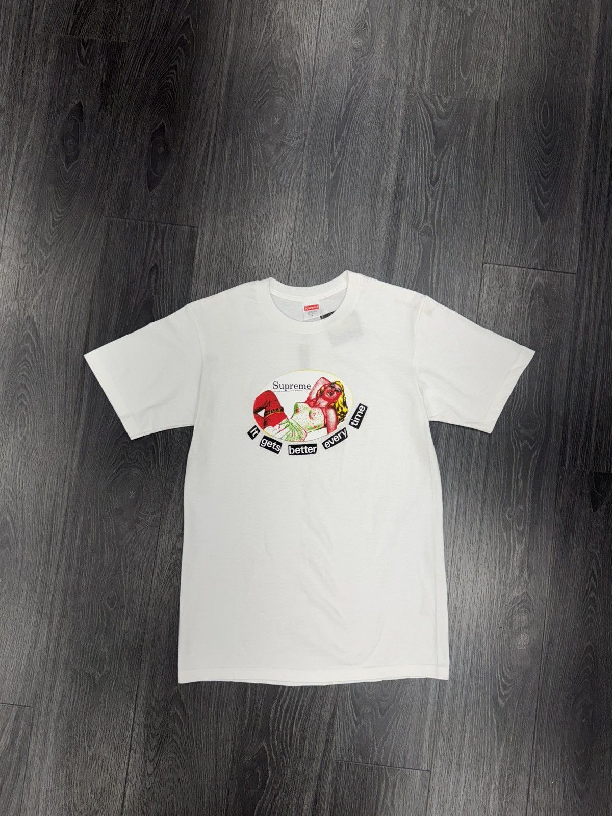 Supreme Supreme Its Gets Better Every Time Tee (White) Size US S / EU 44-46 / 1 - 1 Thumbnail