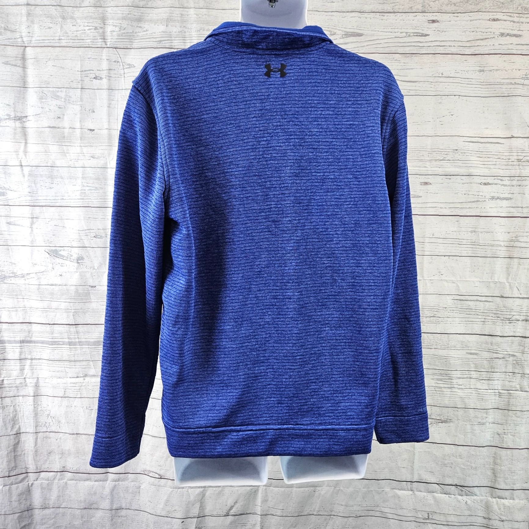 Under Armour Under Armour Golf Mens Pullover 1/4 Zip Sz Large Blue Stripe Size US L / EU 52-54 / 3 - 4 Thumbnail