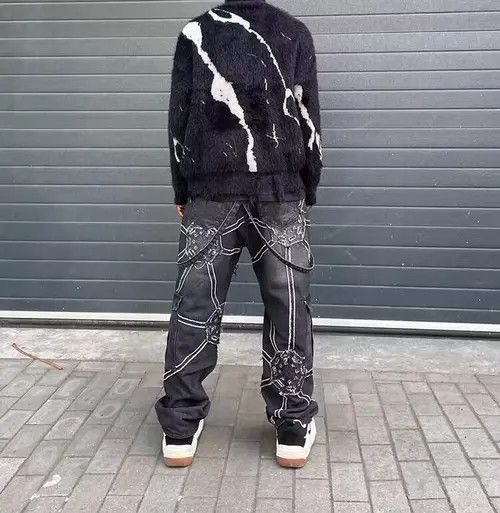 Japanese Brand × Jean Vintage washed patch embroidered jeans Size US 32 / EU 48 - 3 Thumbnail