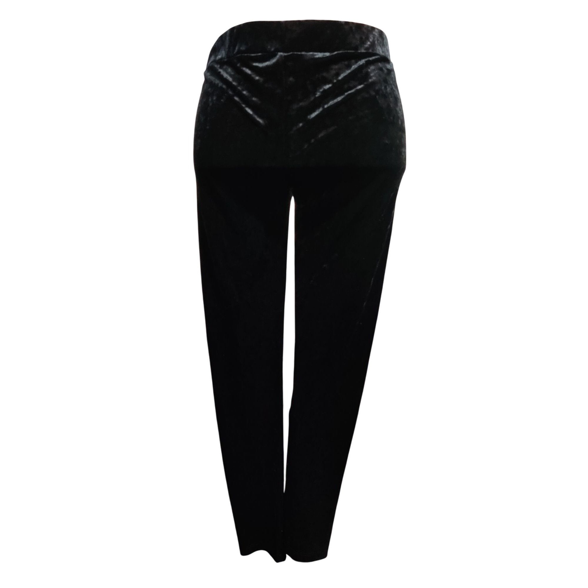 H&M H&M Divided L Womens Pants Black Crushed Velvet Slim Leg Str Size 36" / US 14 / IT 50 - 5 Thumbnail