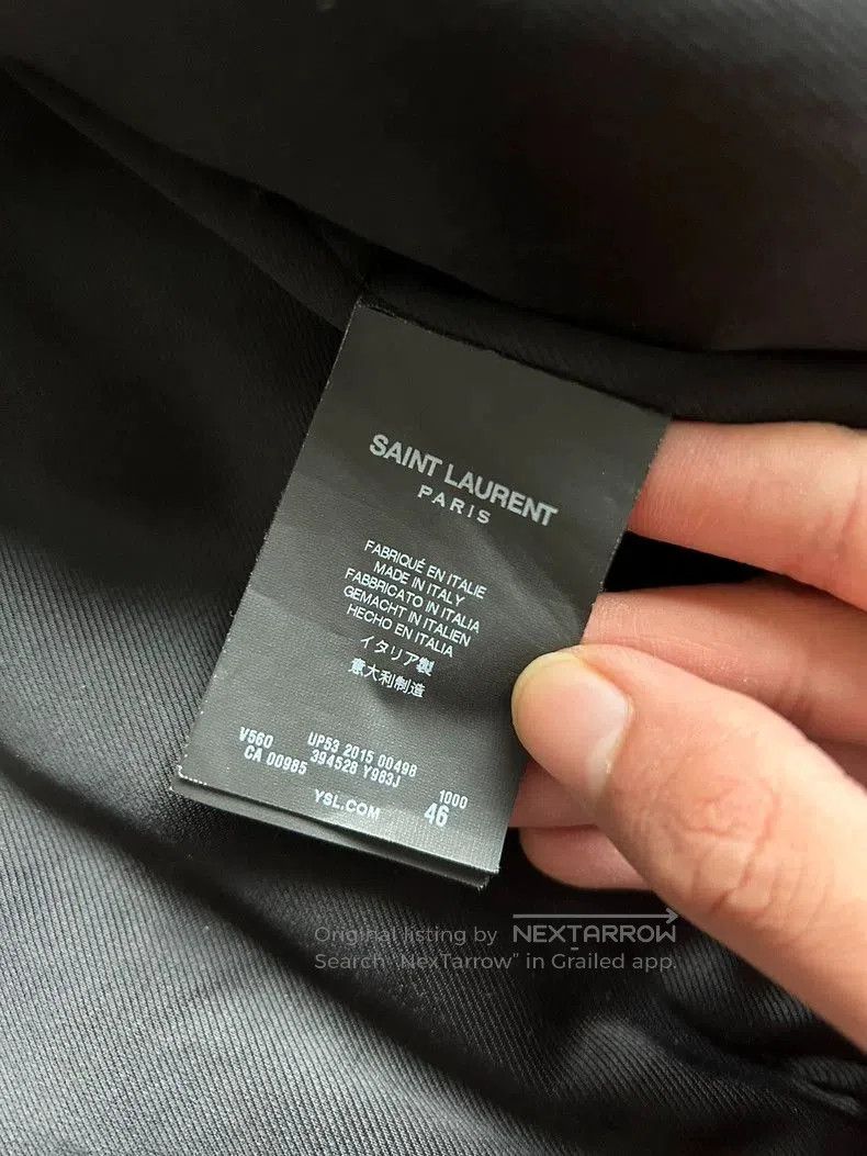 Saint Laurent Paris Saint Laurent Silver Chain Bomber Jacket. Size US M / EU 48-50 / 2 - 4 Thumbnail