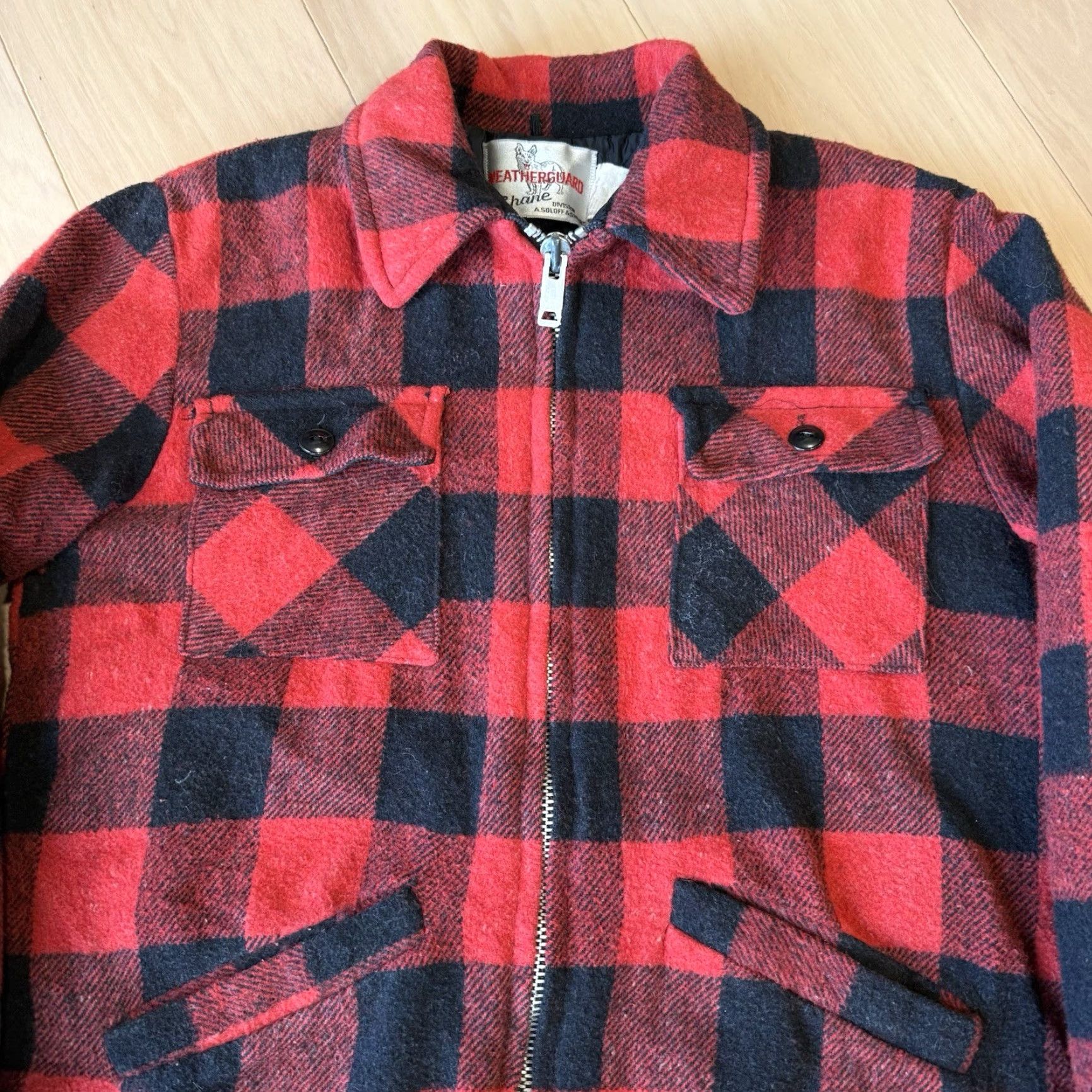 Vintage VINTAGE Weatherguard Shane Jacket M Red 80s Buffalo Plaid Wool Overcoat PNW Size US M / EU 48-50 / 2 - 3 Thumbnail