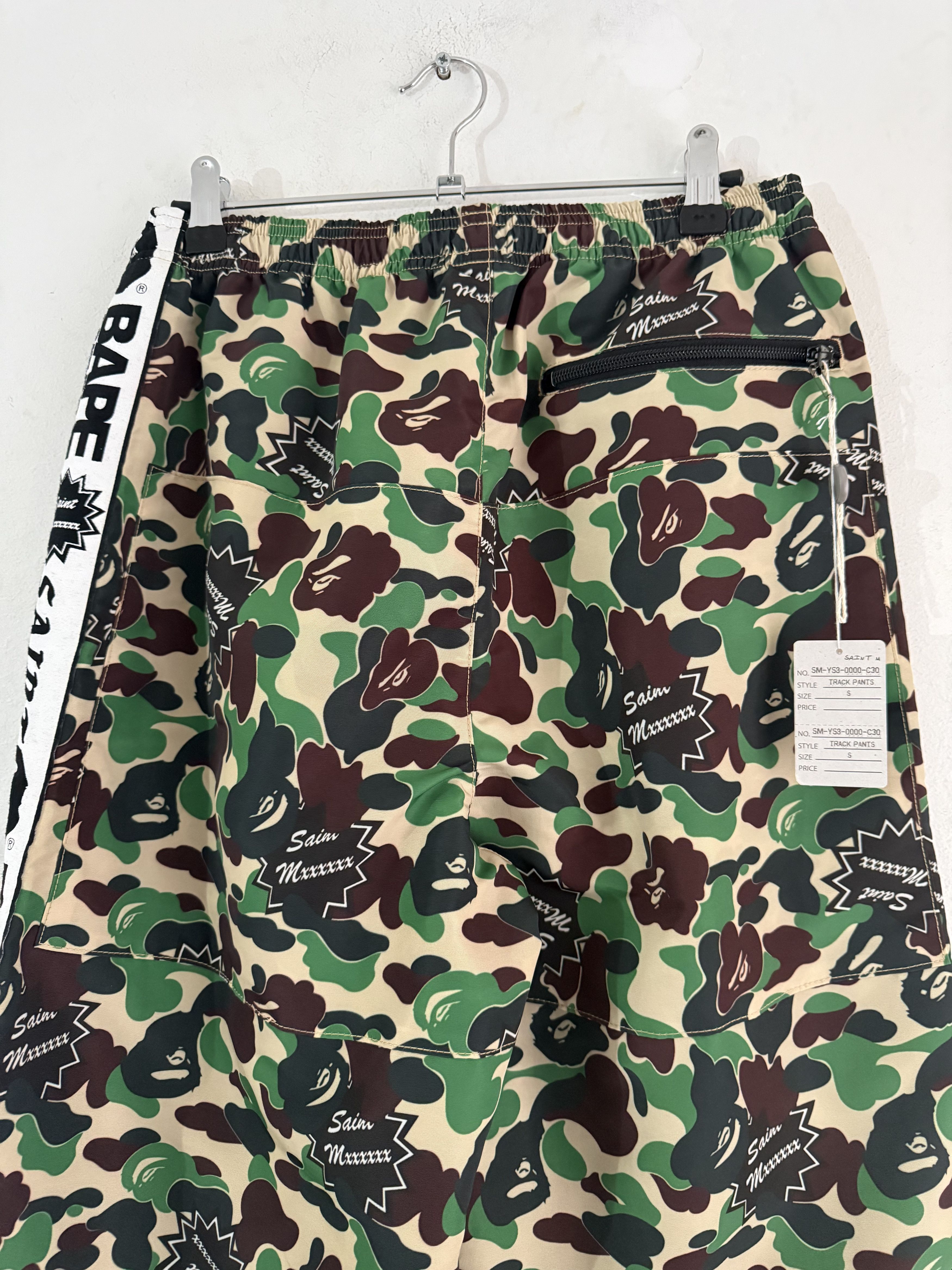 Bape × Saint Michael A BATHING APEx SAINT Mxxxxxx STAPE Track Pants Camo Size US 31 - 7 Thumbnail
