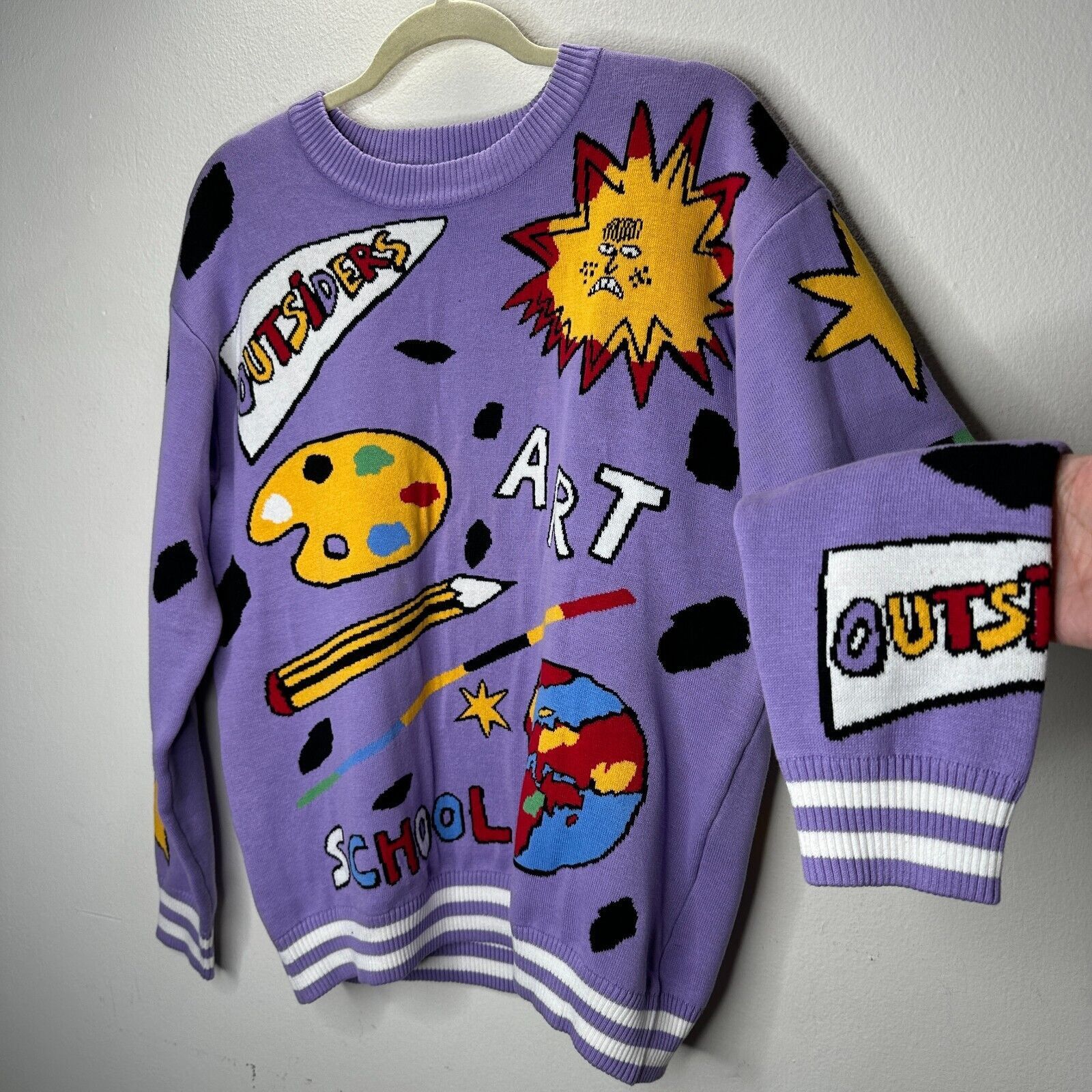Other Outsiders Division Purple Art School Graphic Sweatshirt M Size M / US 6-8 / IT 42-44 - 1 Thumbnail