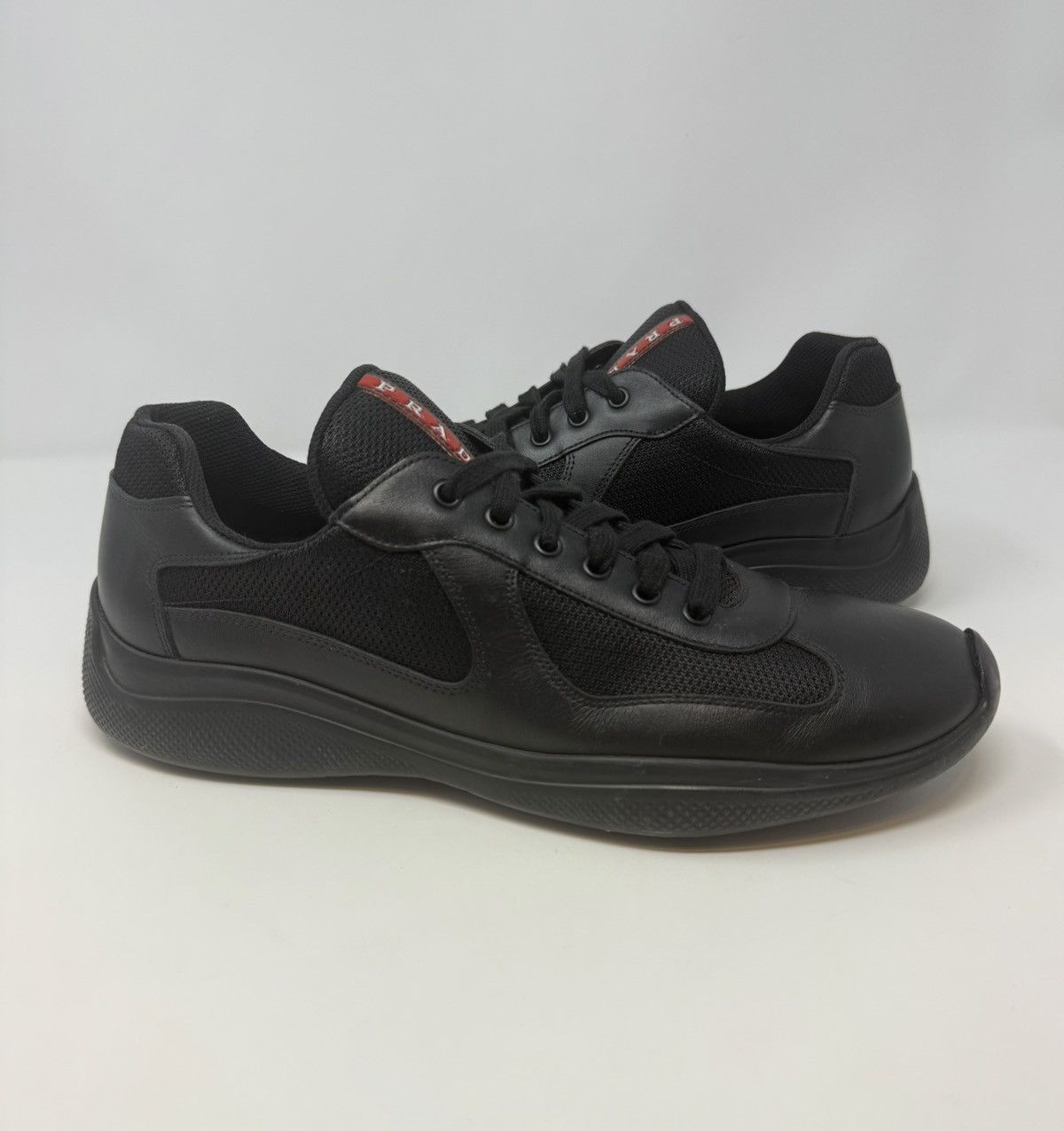 Prada Prada Americas Cup Sneaker Leather Black Size US 13 / EU 46 - 1 Thumbnail
