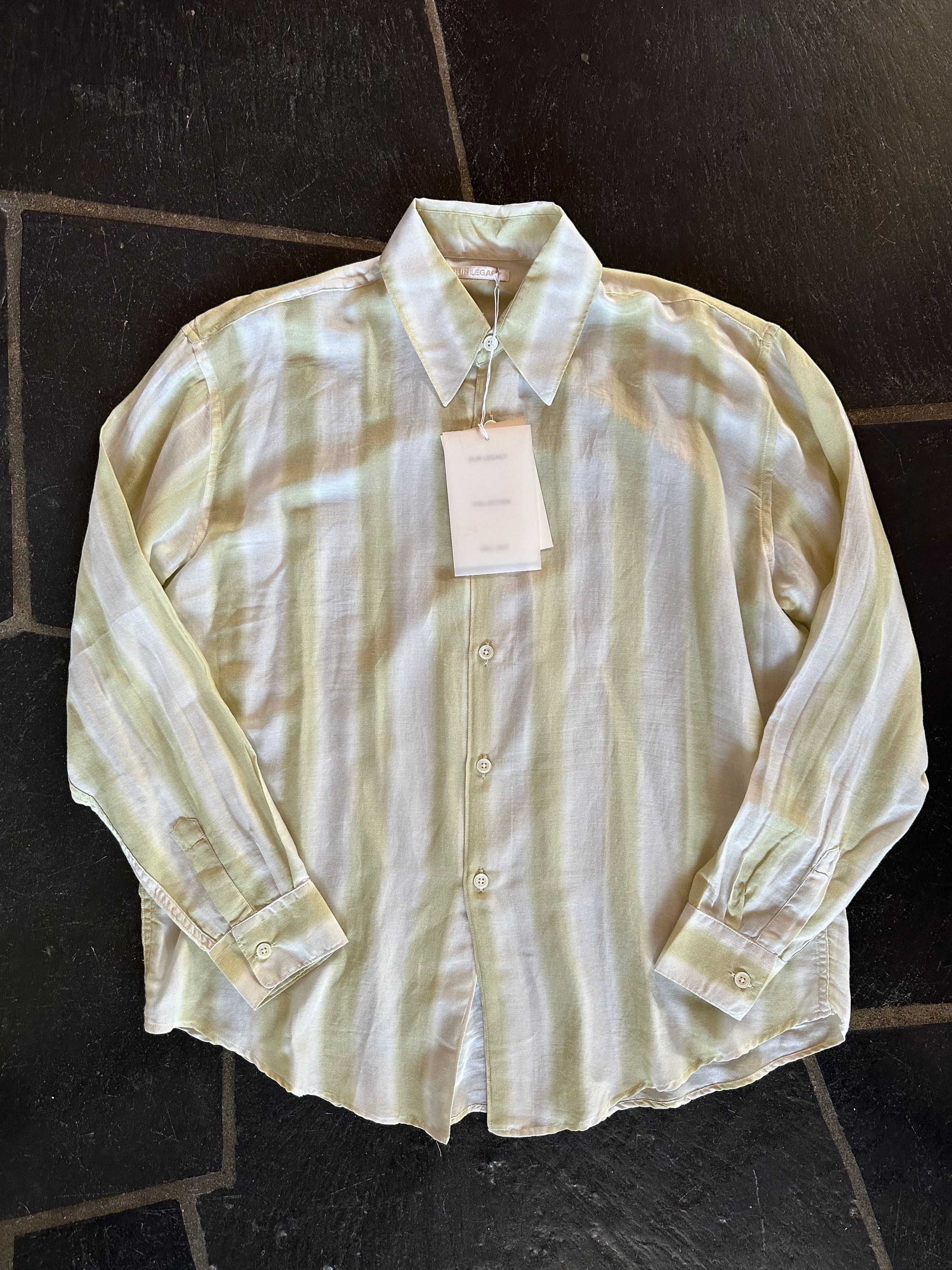 Pre-owned Our Legacy Blur Stripe Coco Shirt In Yellow