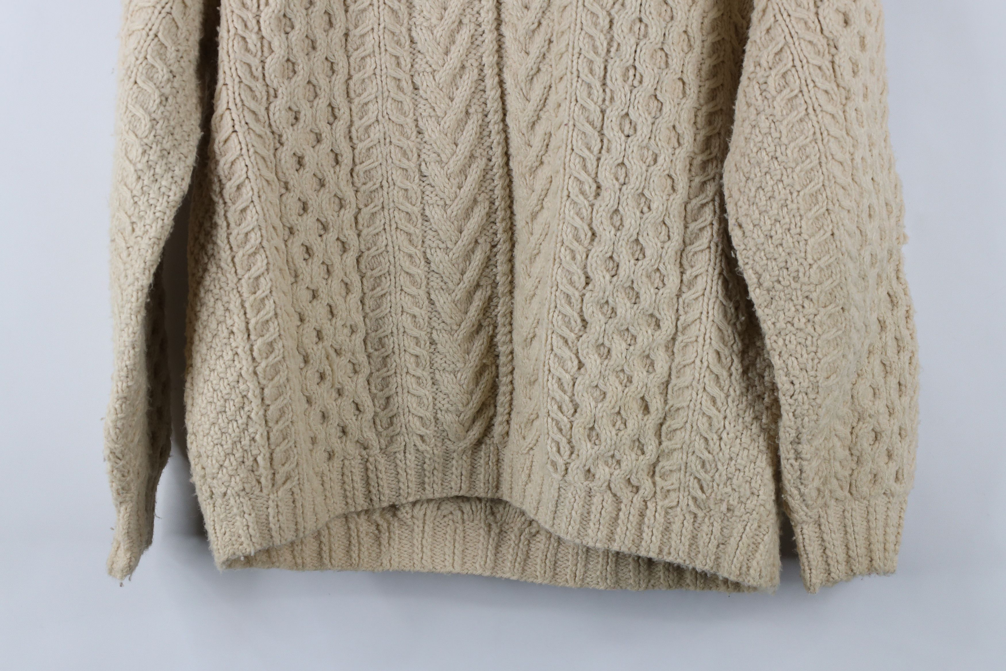 Vintage Vintage 60s 70s Wool Blend Fisherman Cable Knit Sweater Size S / US 4 / IT 40 - 10 Thumbnail
