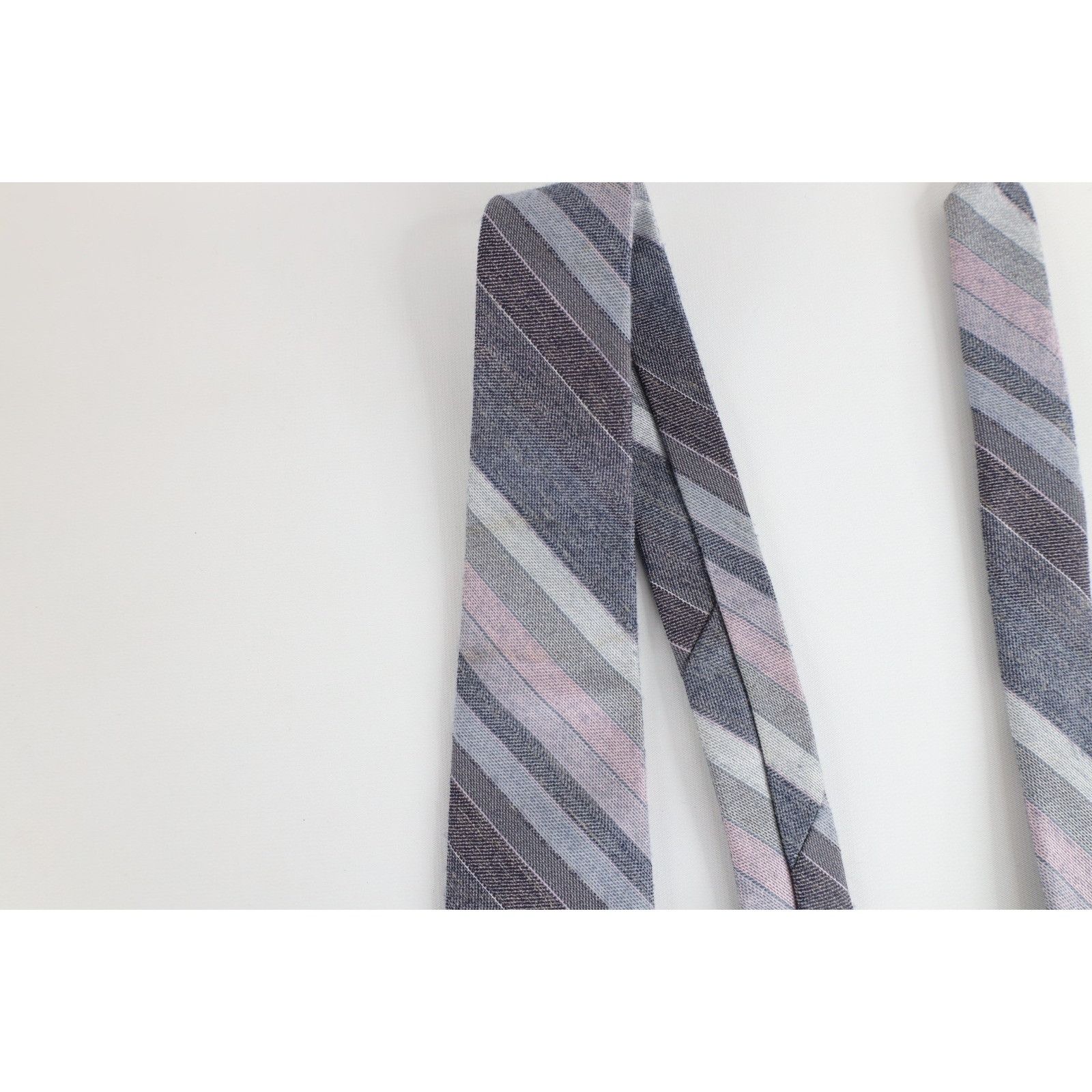 Vintage Vintage 90s Streetwear Striped Wool Tweed Neck Tie Necktie Size ONE SIZE - 3 Thumbnail