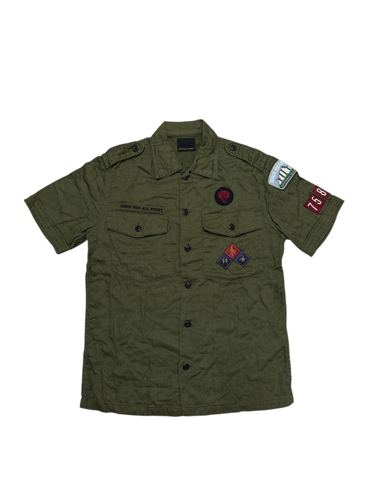 HYSTERIC GLAMOUR US ARMY STYLE SEARCH AND DESTROY SHIRT