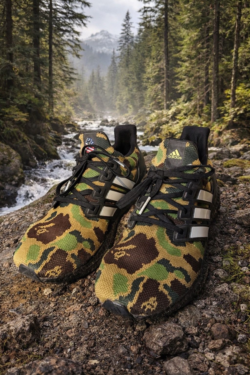 Adidas × Bape A Bathing Ape x Adidas Ultra Boost Collab Size US 11.5 / EU 44-45 - 1 Thumbnail