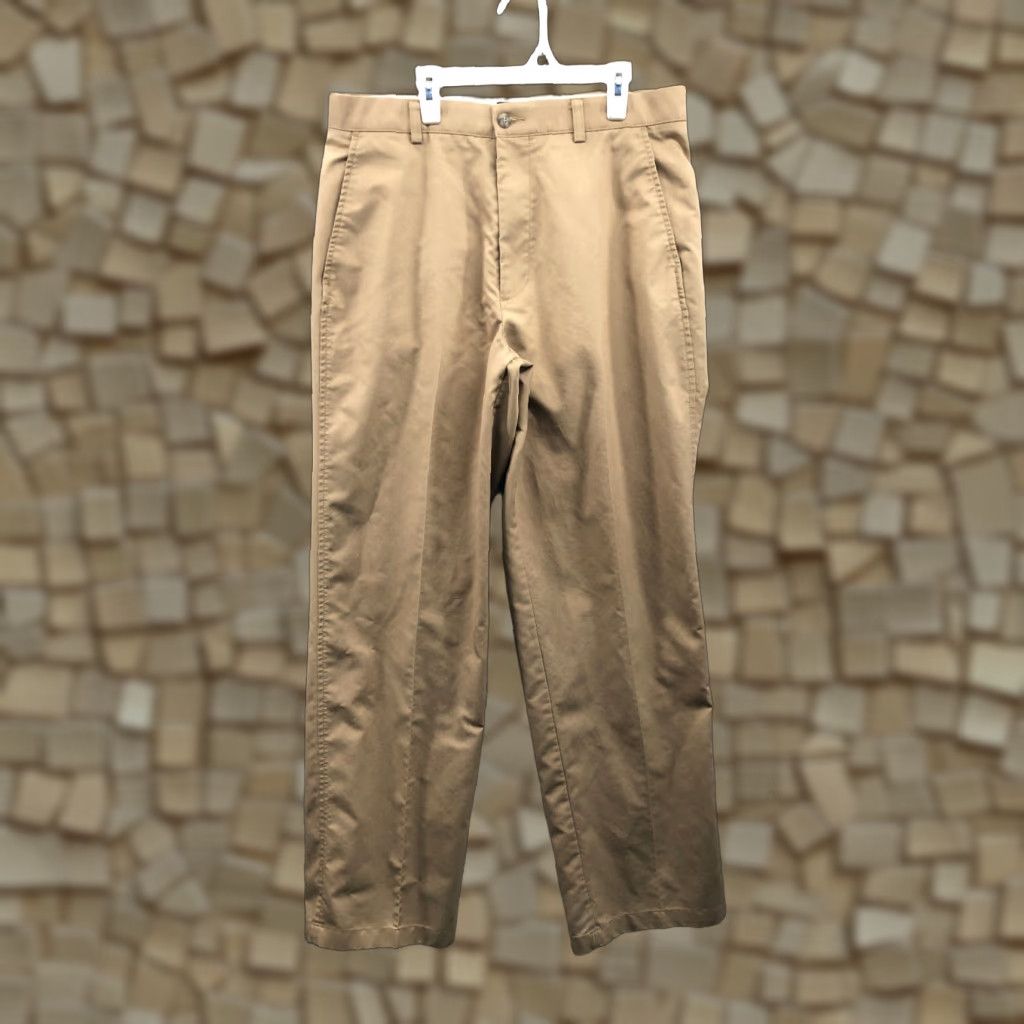 Dockers Dockers Pleated Pants Mens Beige Size 33x32 Straight Leg Mid Rise Chino Classic Dockers D3 Size US 33 - 1 Thumbnail