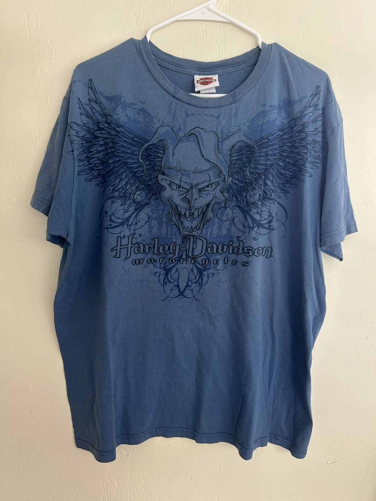Harley Davidson Harley Davidson Jester Joker with Wings Blue Graphic T-shirt Size US L / EU 52-54 / 3 - 1 Thumbnail