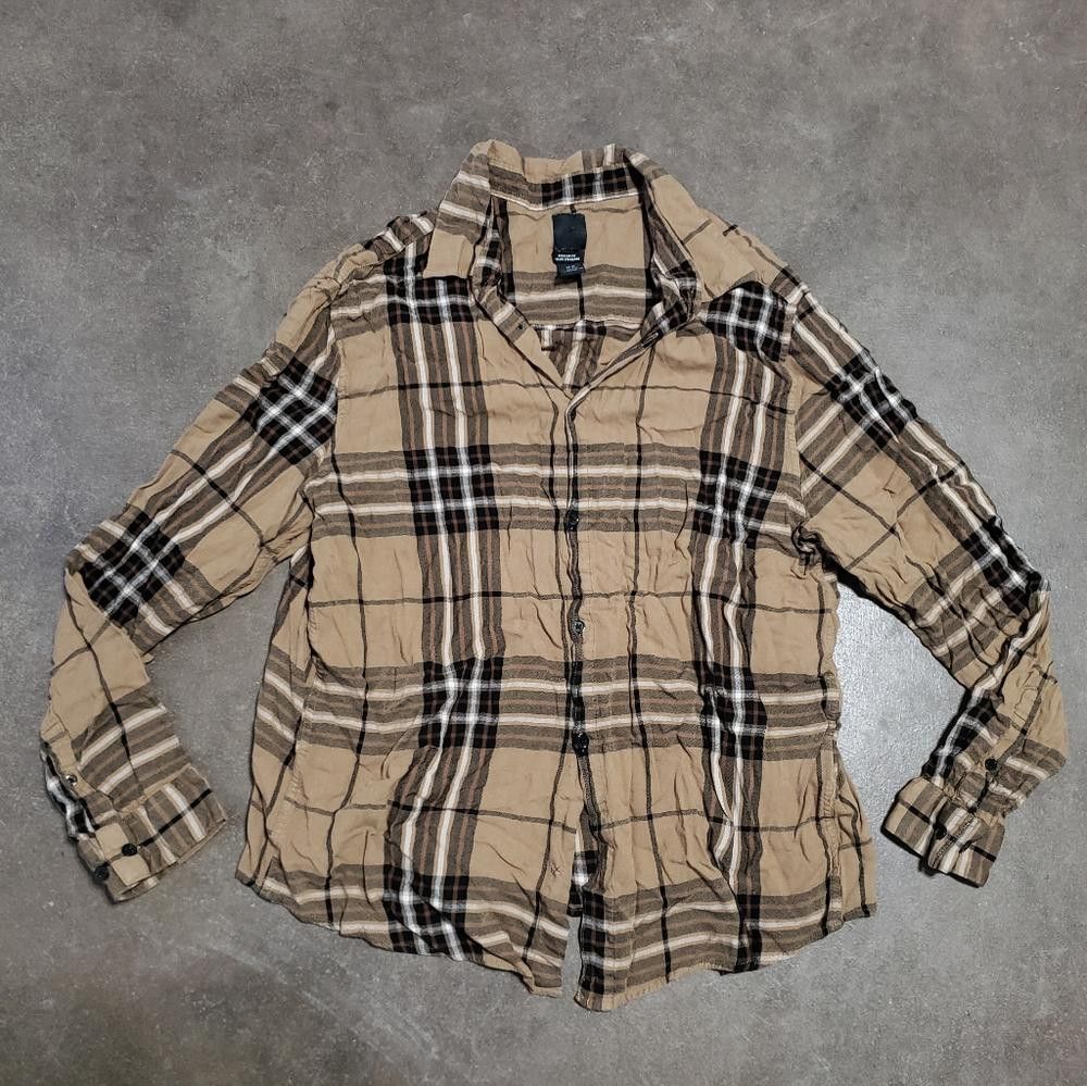 H&M Light Chocolate Black H&M Plaid Button Down Size XL / US 12-14 / IT 48-50 - 1 Thumbnail