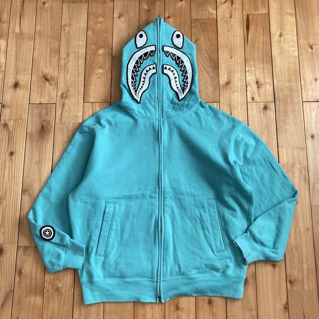 Bape BAPE Hand Drawn Face Shark Full Zip Hoodie a bathing ape Size US S / EU 44-46 / 1 - 2 Thumbnail