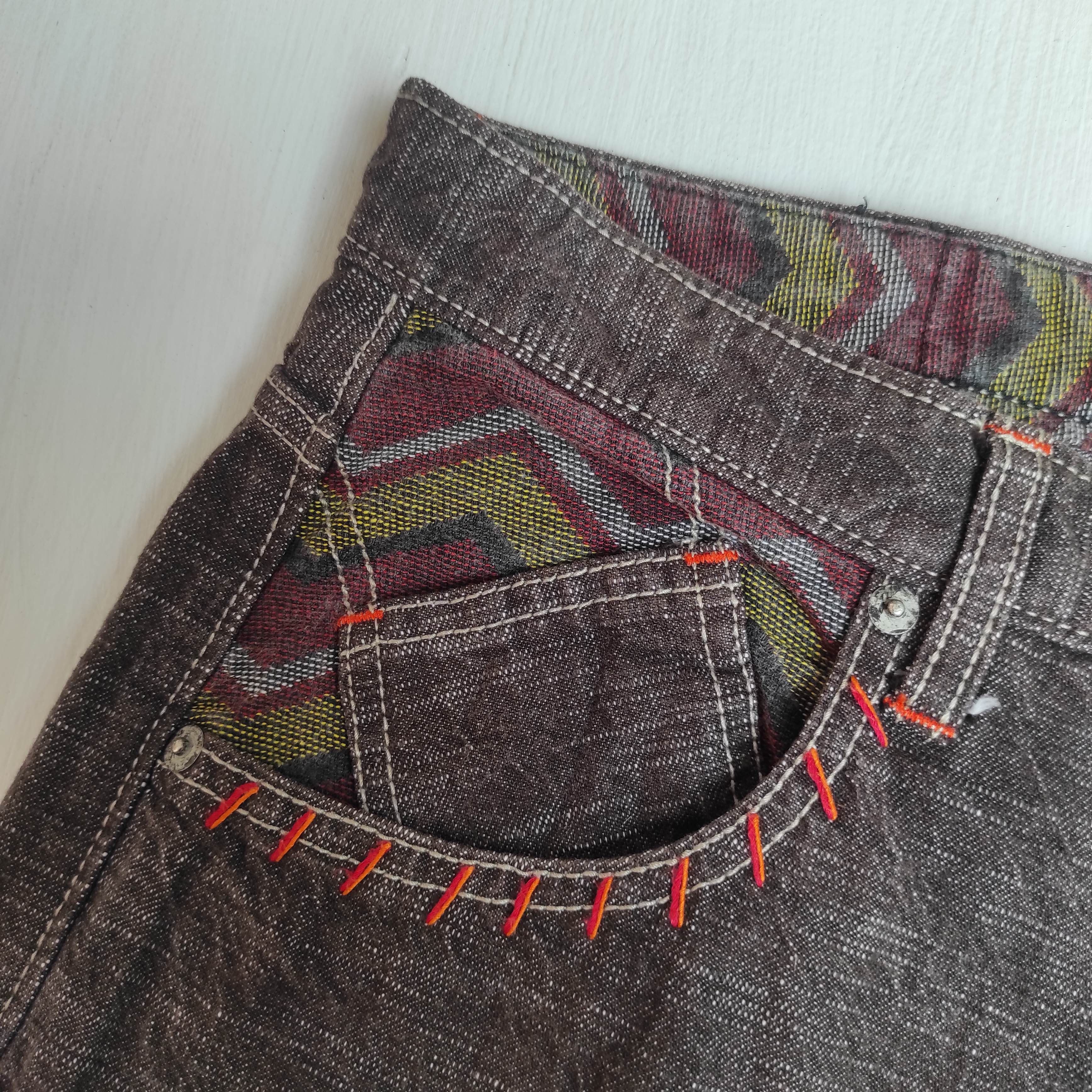Beauty Beast Japanese Brand Wild Khakis Embroider Hand Stitching Jeans Size US 30 / EU 46 - 4 Thumbnail