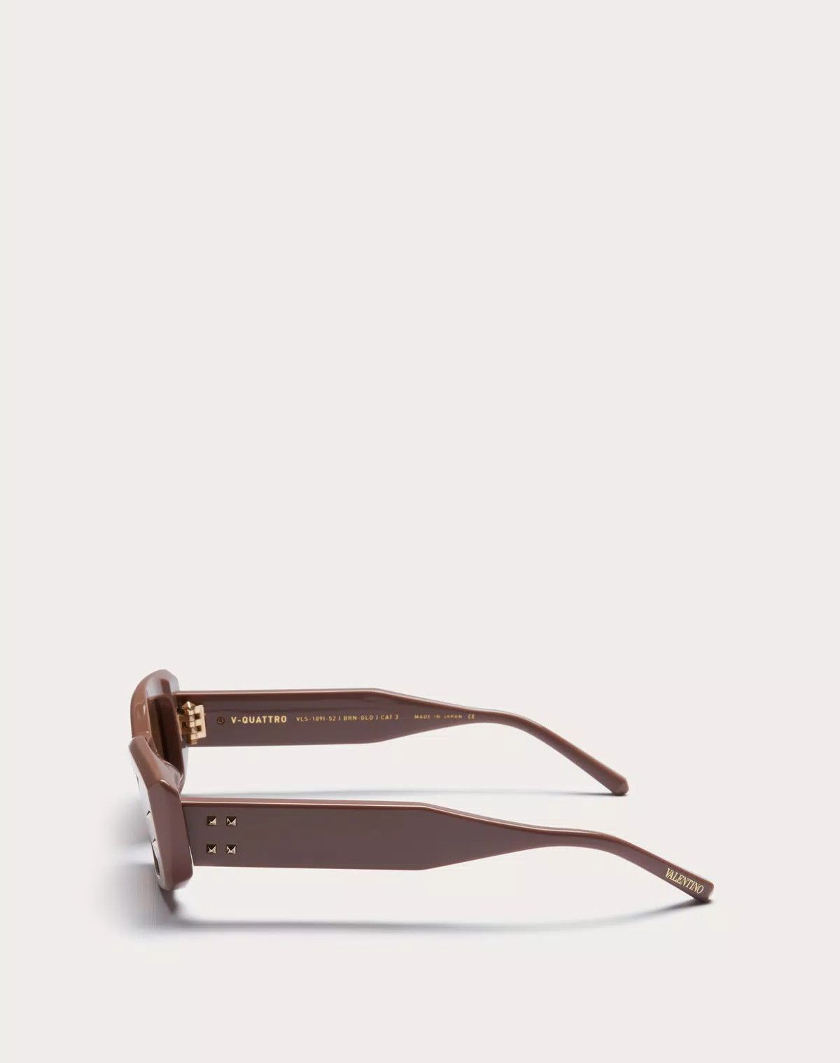 Valentino oc11z0725 Size: 52/ Rectangular Acetate in Dark Brown Size ONE SIZE - 3 Thumbnail