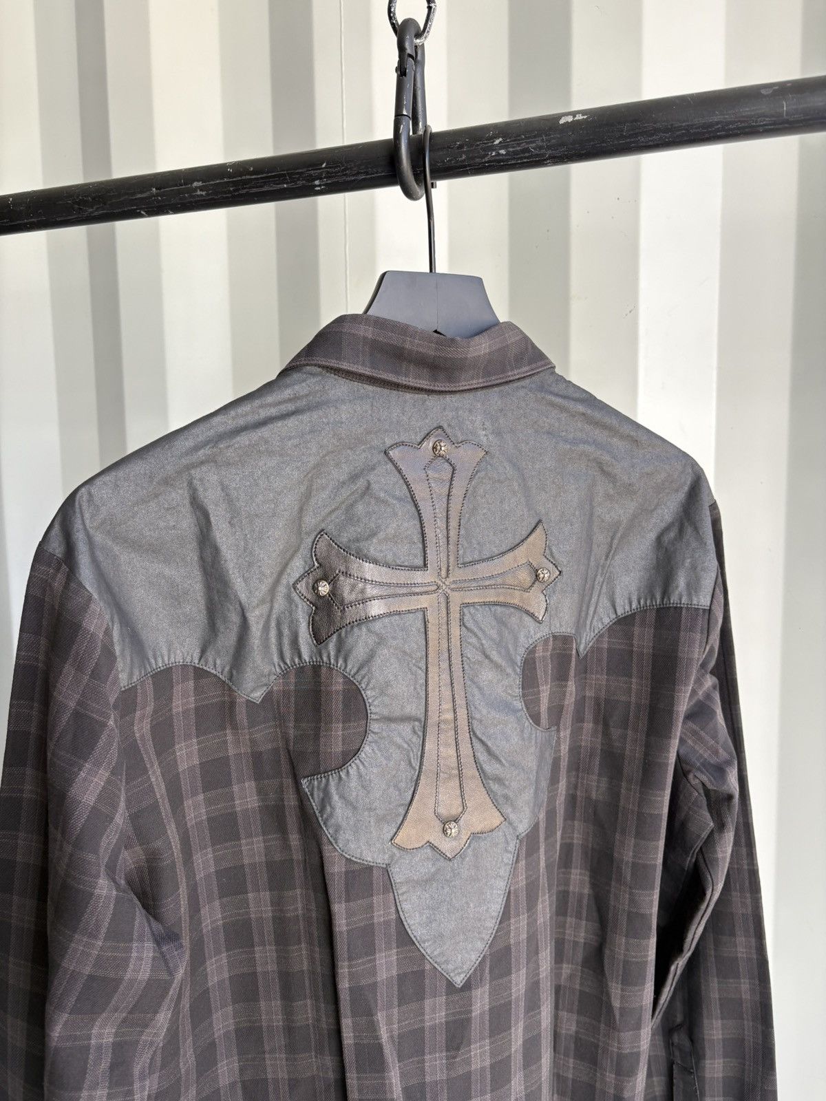 Chrome Hearts Chrome Hearts XL Cross Patch Flannel Button Shirt Size US L / EU 52-54 / 3 - 4 Thumbnail