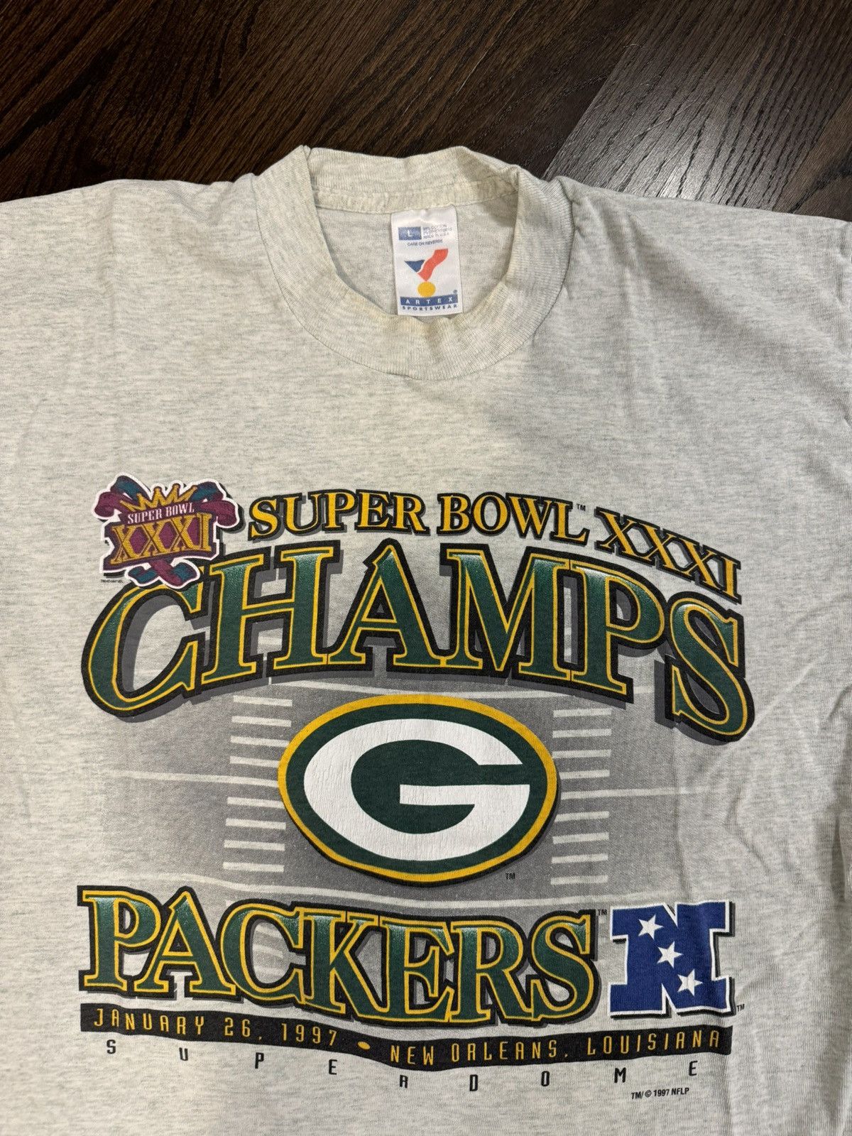 Vintage Vintage 90s Packers Super Bowl Championship Tee Size US L / EU 52-54 / 3 - 2 Thumbnail
