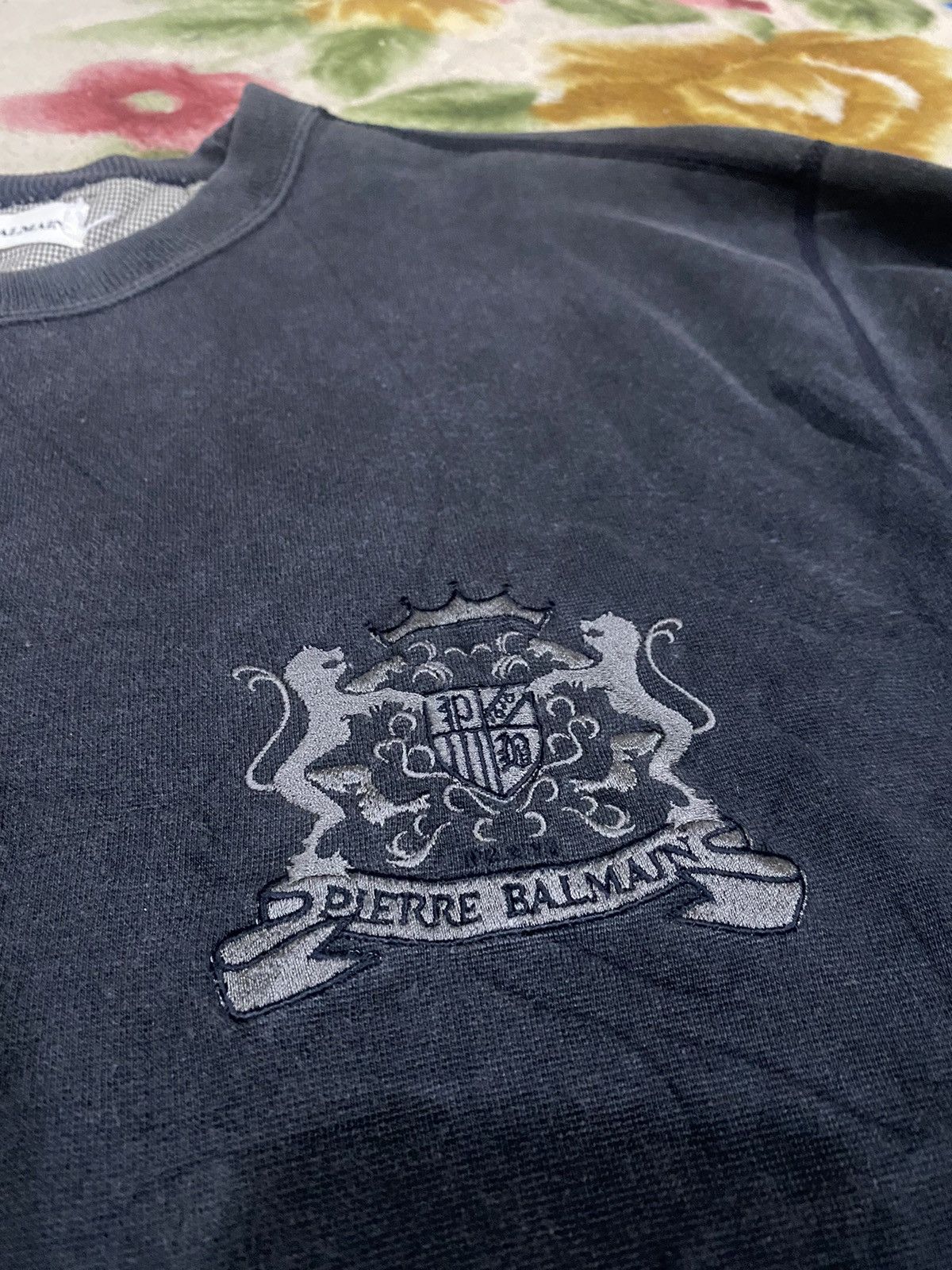Pierre Balmain × Vintage Vintage Pierre Balmain Embroidered Logo Sweatshirt Size US M / EU 48-50 / 2 - 3 Thumbnail