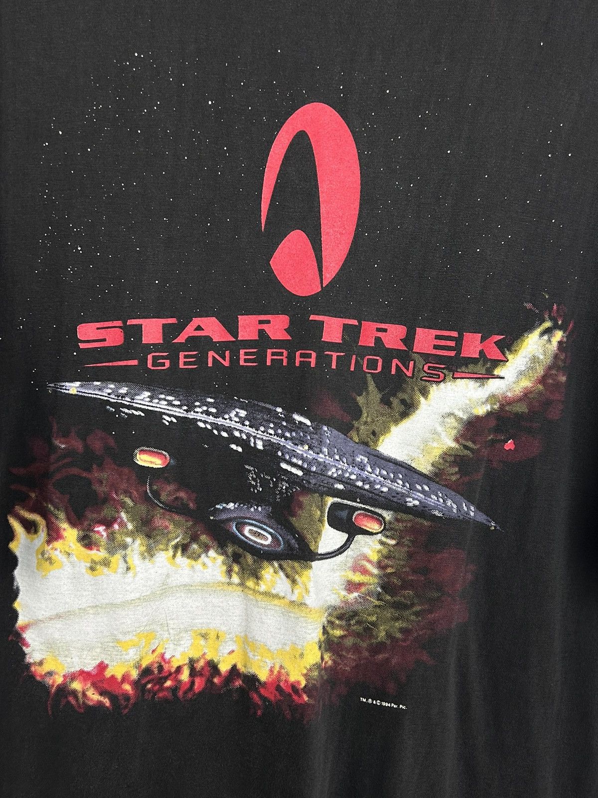 Vintage 90s Vintage Star Trek Generations 1996 Paramount Pic T-Shirt Size US XL / EU 56 / 4 - 2 Thumbnail