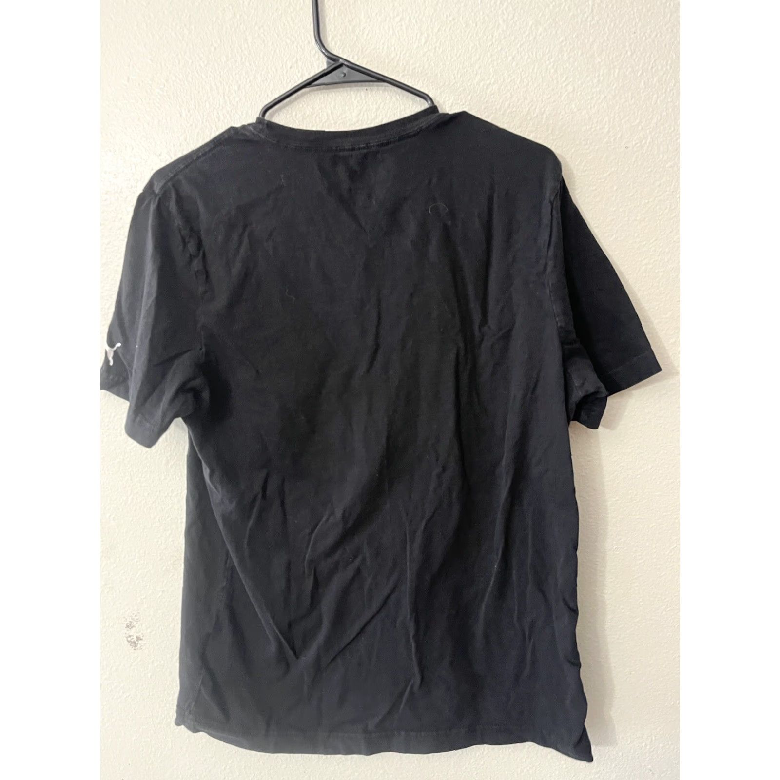 Puma PUMA Shirt Mens Large Black One Shot Camo 100% Cotton Casual Crew Neck Mens Large Black Camouflage Logo Tee Size US L / EU 52-54 / 3 - 3 Thumbnail