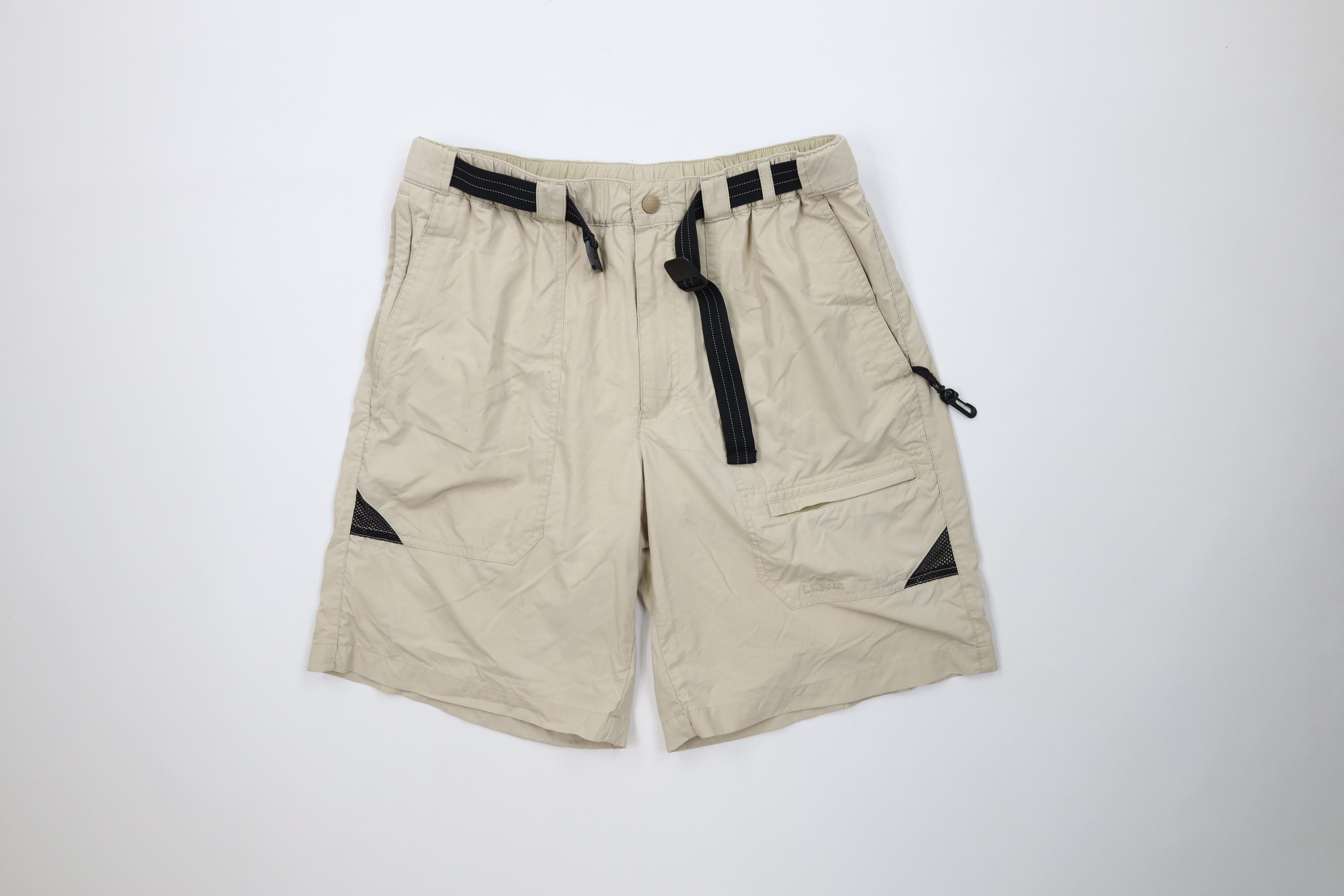 L.L. Bean Vintage LL Bean Spell Out Belted Lined Trekking Shorts Size US 32 / EU 48 - 1 Thumbnail