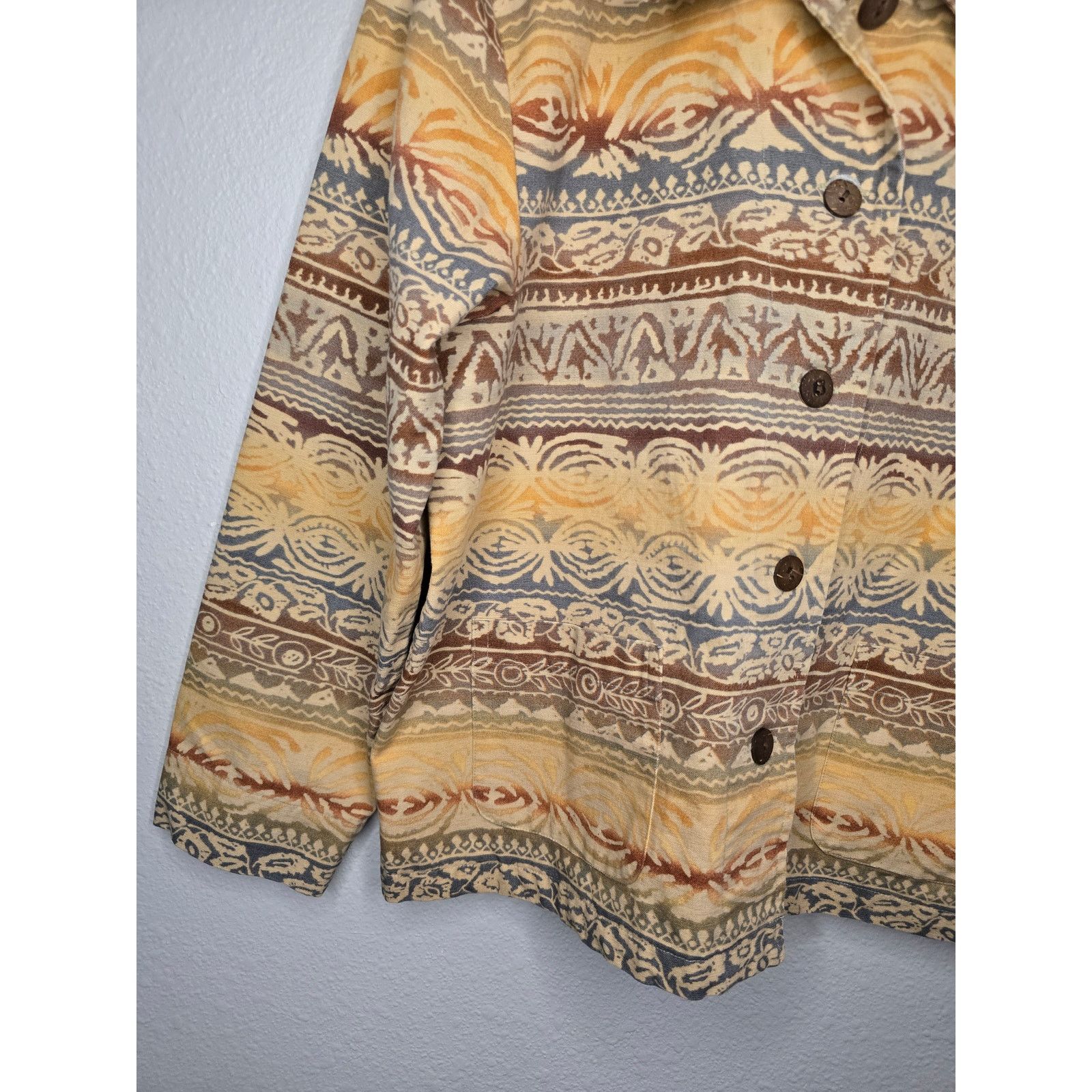 Coldwater Creek Coldwater Creek Coat Womens Petite Medium Tan Boho Shacket Size M / US 6-8 / IT 42-44 - 3 Thumbnail