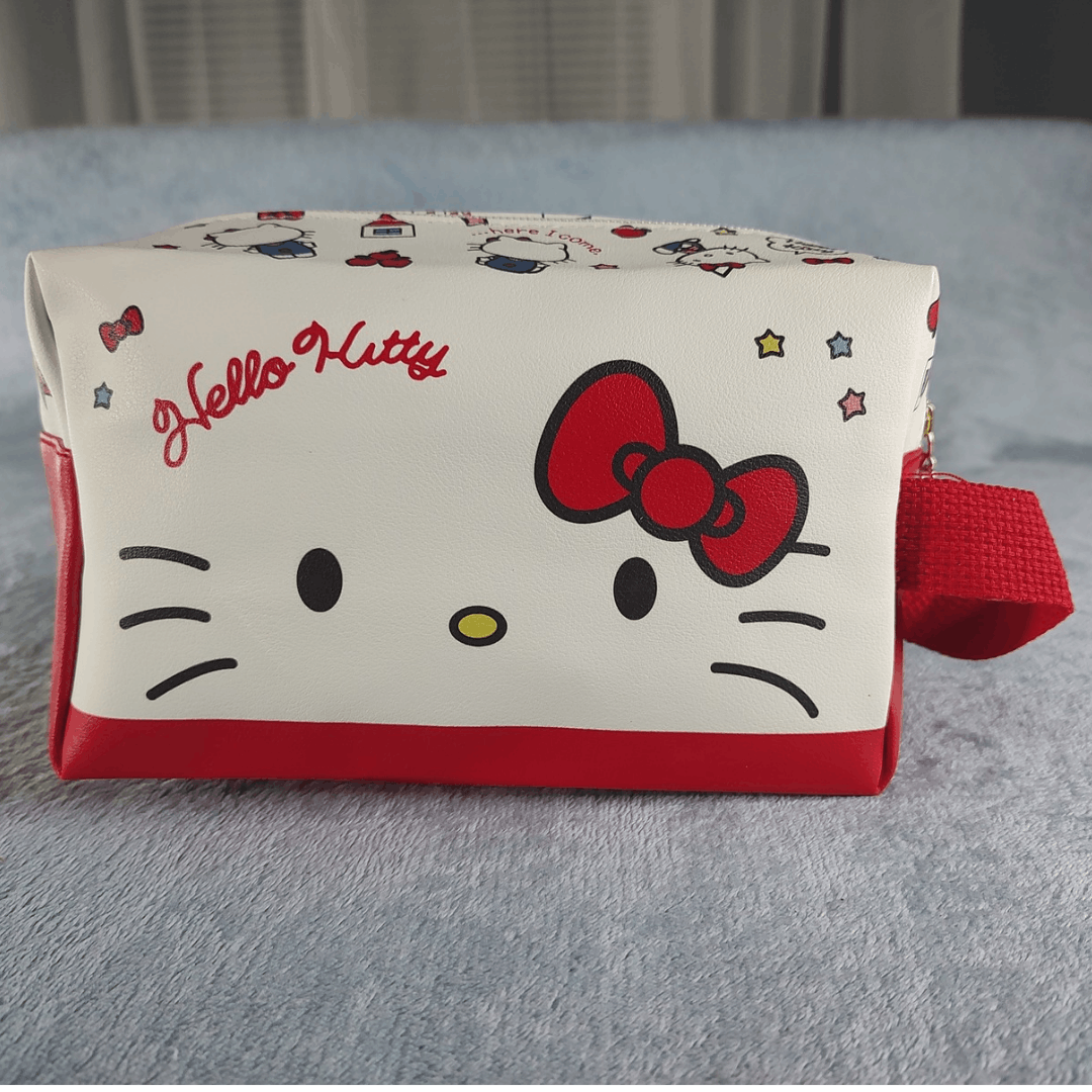 Japanese Brand HELLO KITTY Oxford Waterproof Cosmetic Bag NEW Size ONE SIZE - 4 Thumbnail