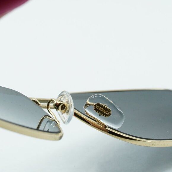 Versace Versace VE2257 100287 Sunglasses Gold Rectangle Frame Size ONE SIZE - 6 Thumbnail