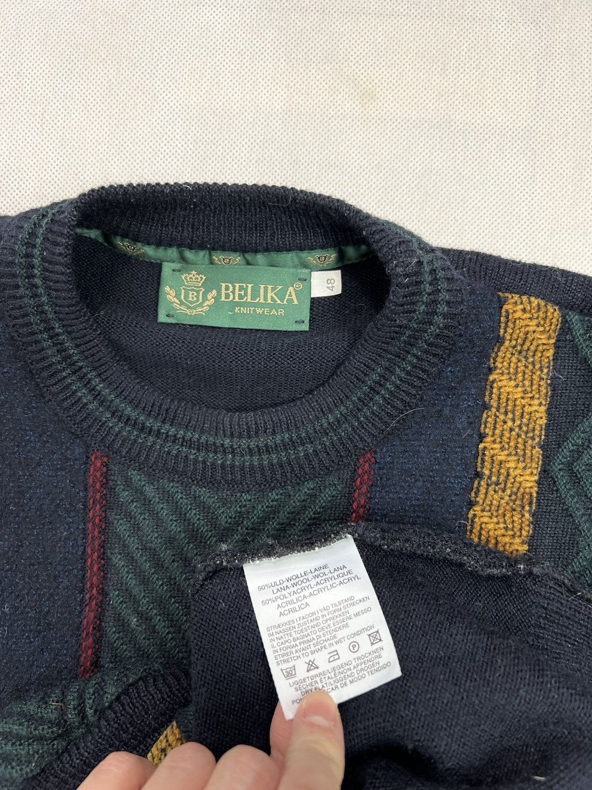 Vintage Sweater Belika 50% wool knitwear vintage Size US M / EU 48-50 / 2 - 2 Thumbnail