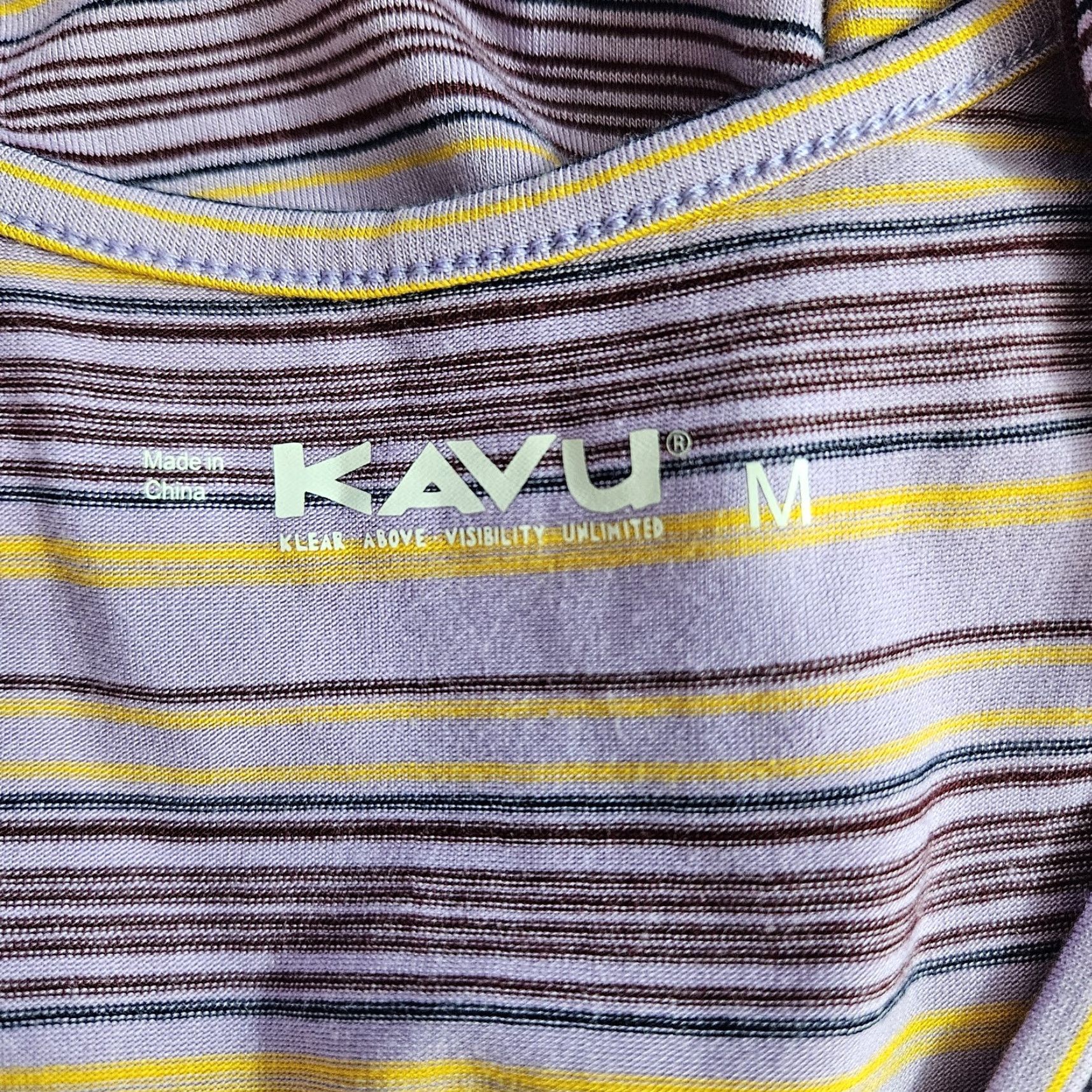 KAVU VINTAGE? Wait, it's not vintage. So: Kavu Leonora Tank Dress Womens Medium Purple Striped Scoop Neck Sleeveless Pullover Size M / US 6-8 / IT 42-44 - 5 Thumbnail