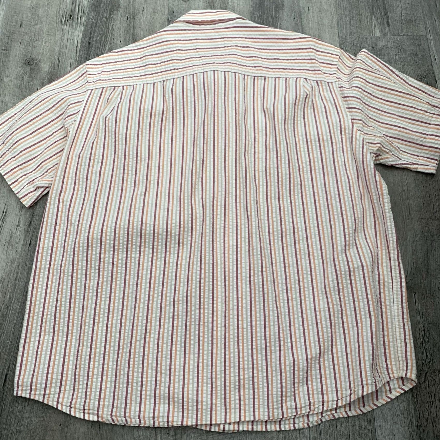 Eddie Bauer Eddie Bauer Seersucker Shirt Mens XL Striped Short Sleeve 100% Cotton Multicolor Button-Down Pocketed Casual Shirt Size US XL / EU 56 / 4 - 5 Thumbnail