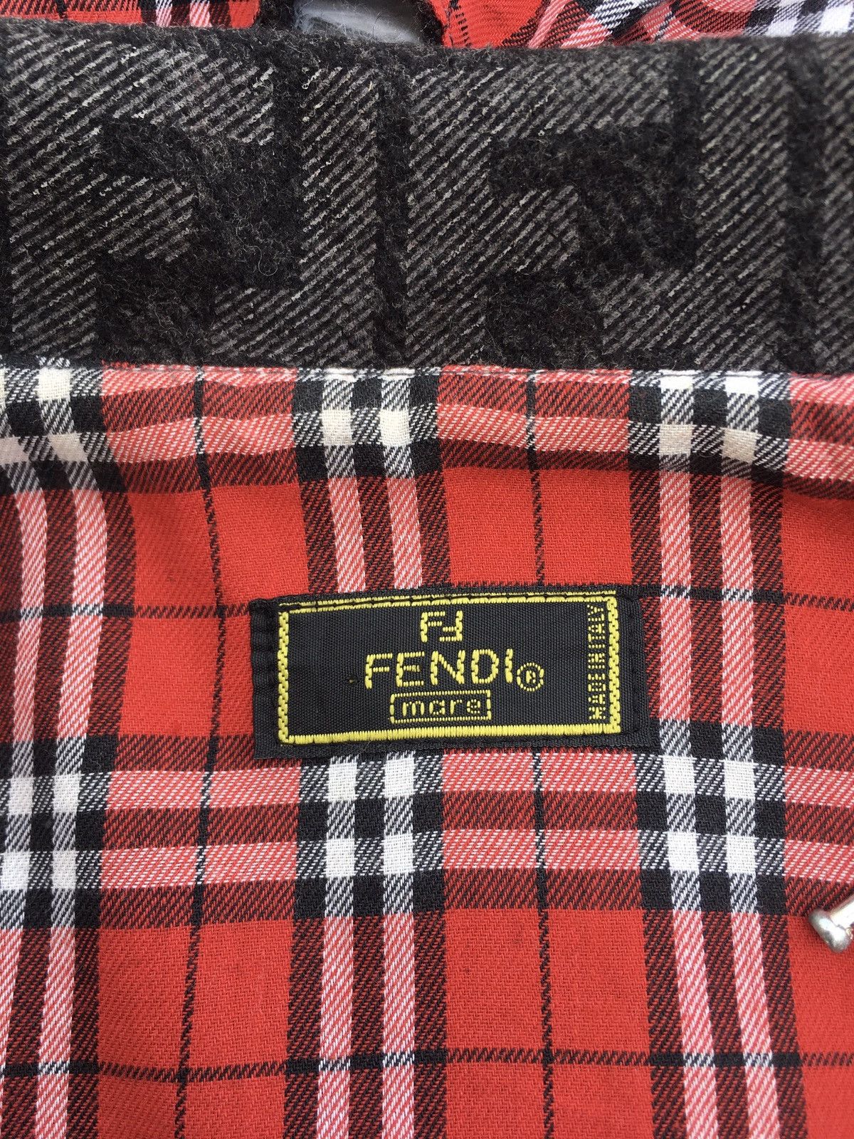 Fendi Rare Vintage FENDI Monogram Hooded Wool Coat/ Jacket Size US S / EU 44-46 / 1 - 12 Thumbnail