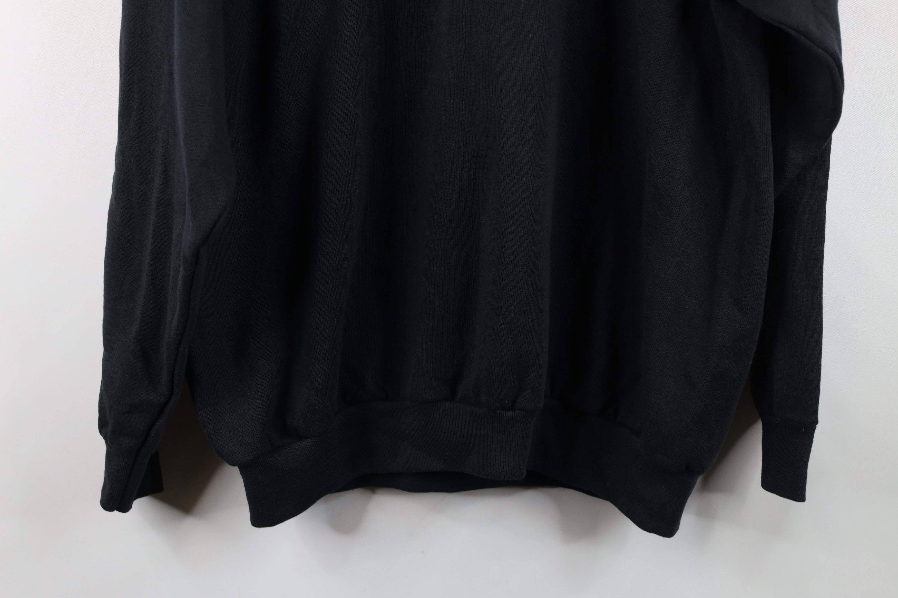 Vintage Vintage 90s Streetwear Blank Crewneck Sweatshirt Black USA Size XL / US 12-14 / IT 48-50 - 10 Thumbnail