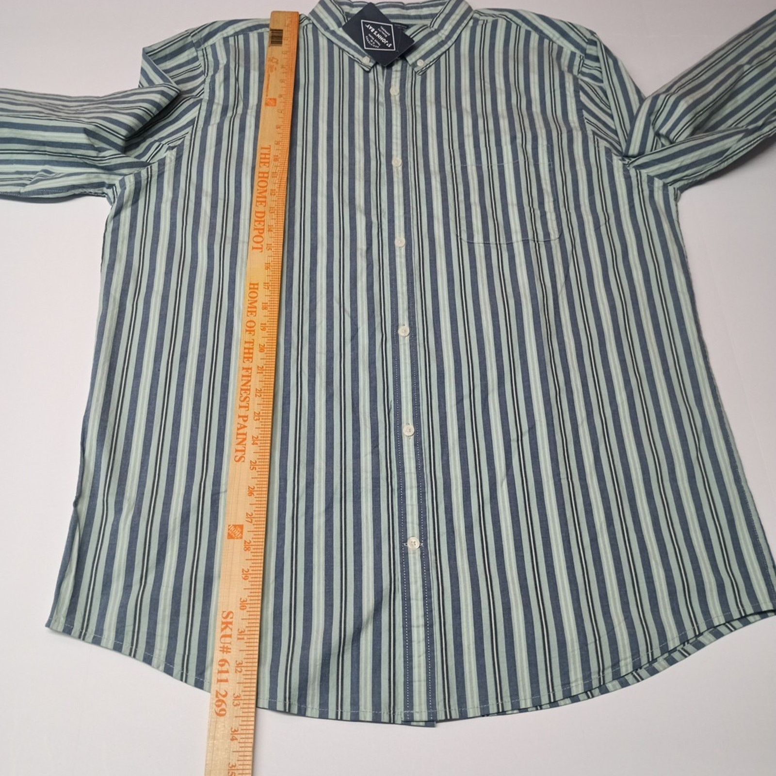 St. Johns Bay St John’s Bay Shirt Men's Size XLT Blue Haze Striped Classic Size US XL / EU 56 / 4 - 6 Thumbnail
