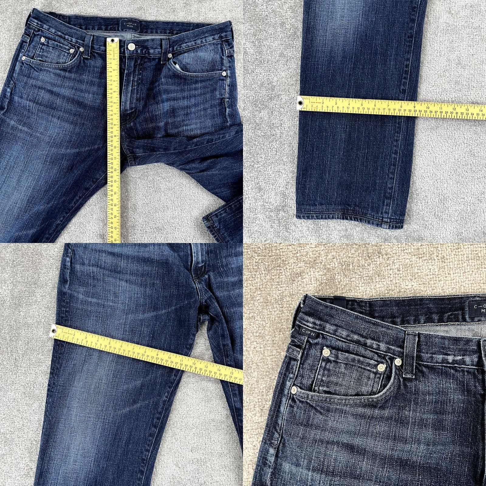 Citizens Of Humanity Citizens of Humanity Jeans Mens 38x30 SID Straight Fit Relaxed Dark Denim Pants Size US 38 / EU 54 - 8 Thumbnail