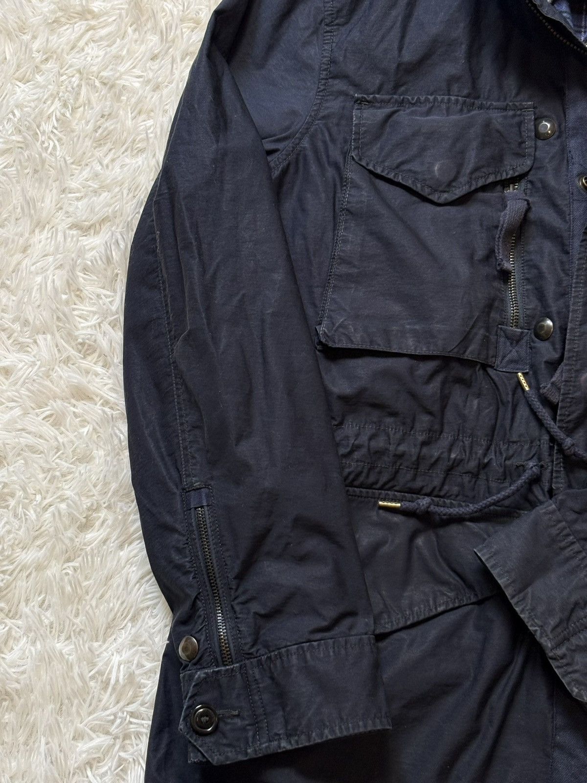 Polo Ralph Lauren Navy Military Safari Jacket Ralph Lauren Men’s M – Vintage Size US M / EU 48-50 / 2 - 2 Thumbnail