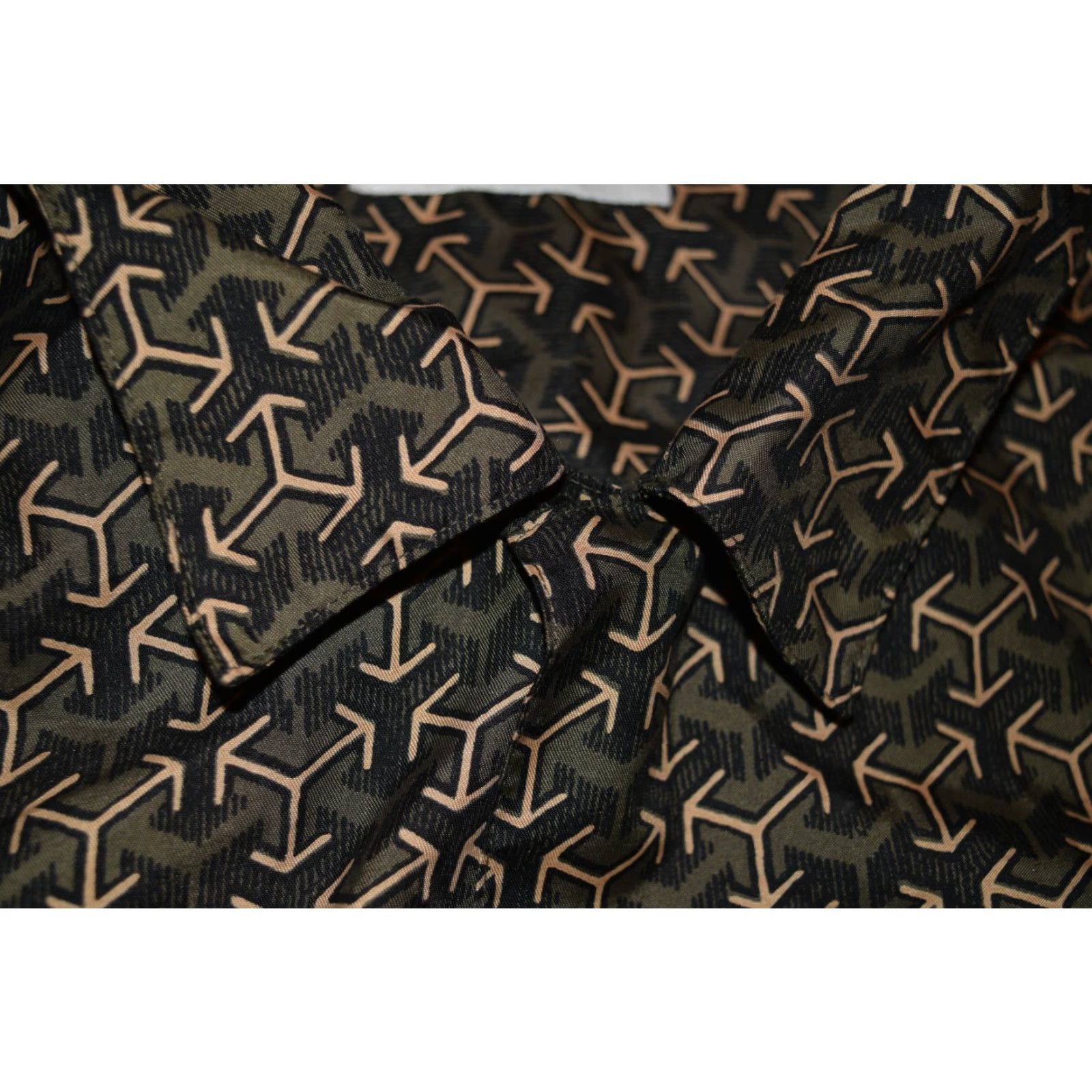 Vintage Canyon River Blues Mens Black Gold Arrows Short Sleeve Button Shirt XL X-Large Size US XL / EU 56 / 4 - 4 Thumbnail