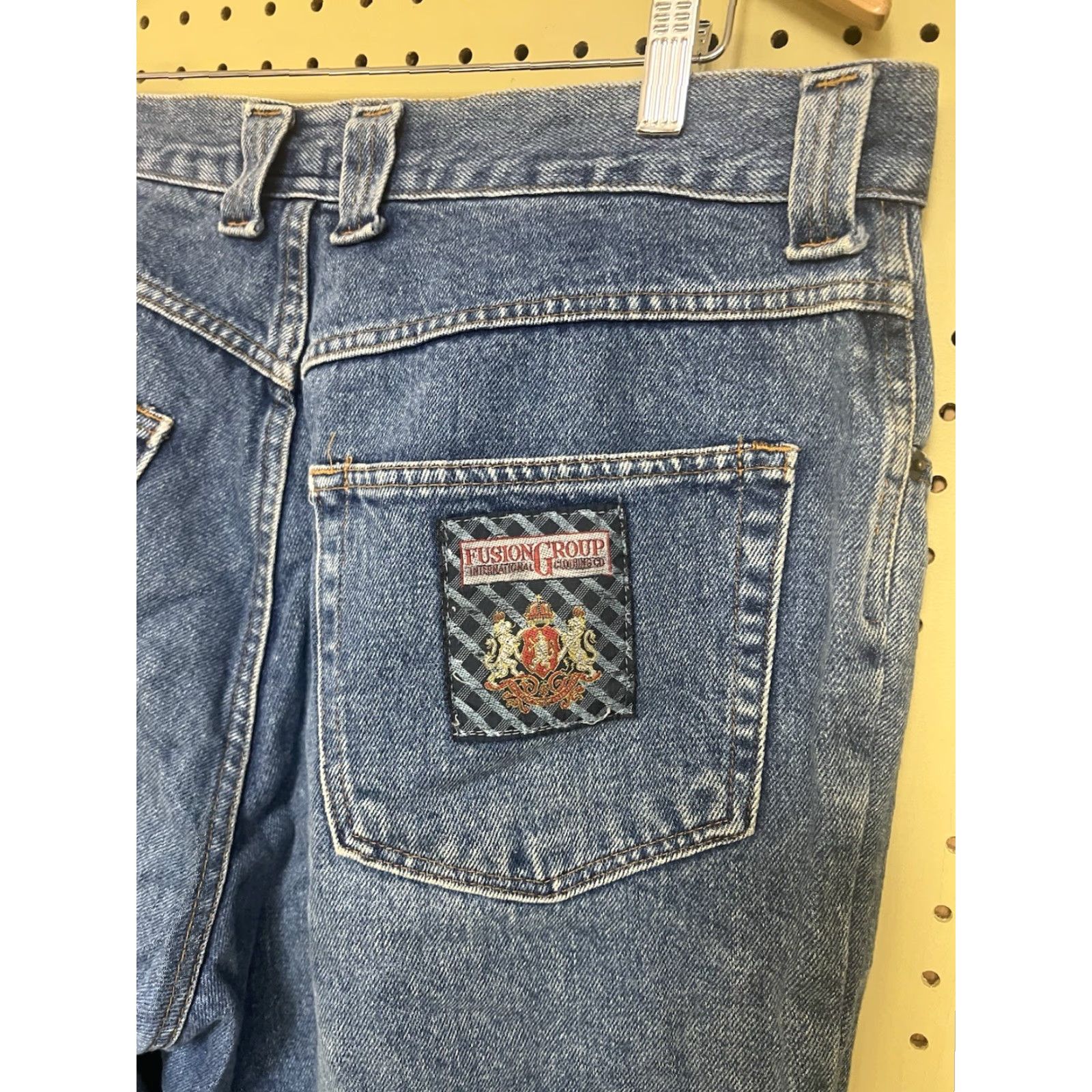 Denime VINTAGE Fusion Group Jeans Denim 90s Blue 36x31 Men 36 Regular Italy Made Size US 36 / EU 52 - 3 Thumbnail