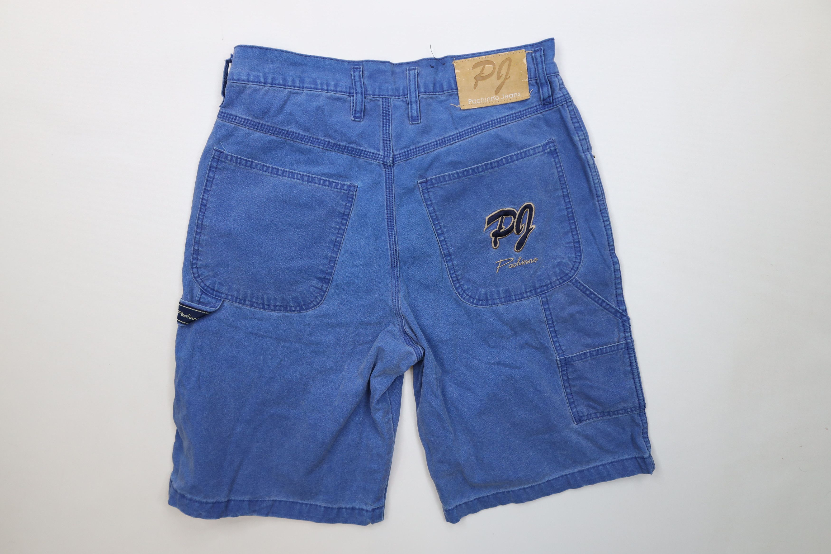 Vintage Vintage 90s Y2K Streetwear Stonewash Baggy Dungaree Shorts Size US 31 - 9 Thumbnail
